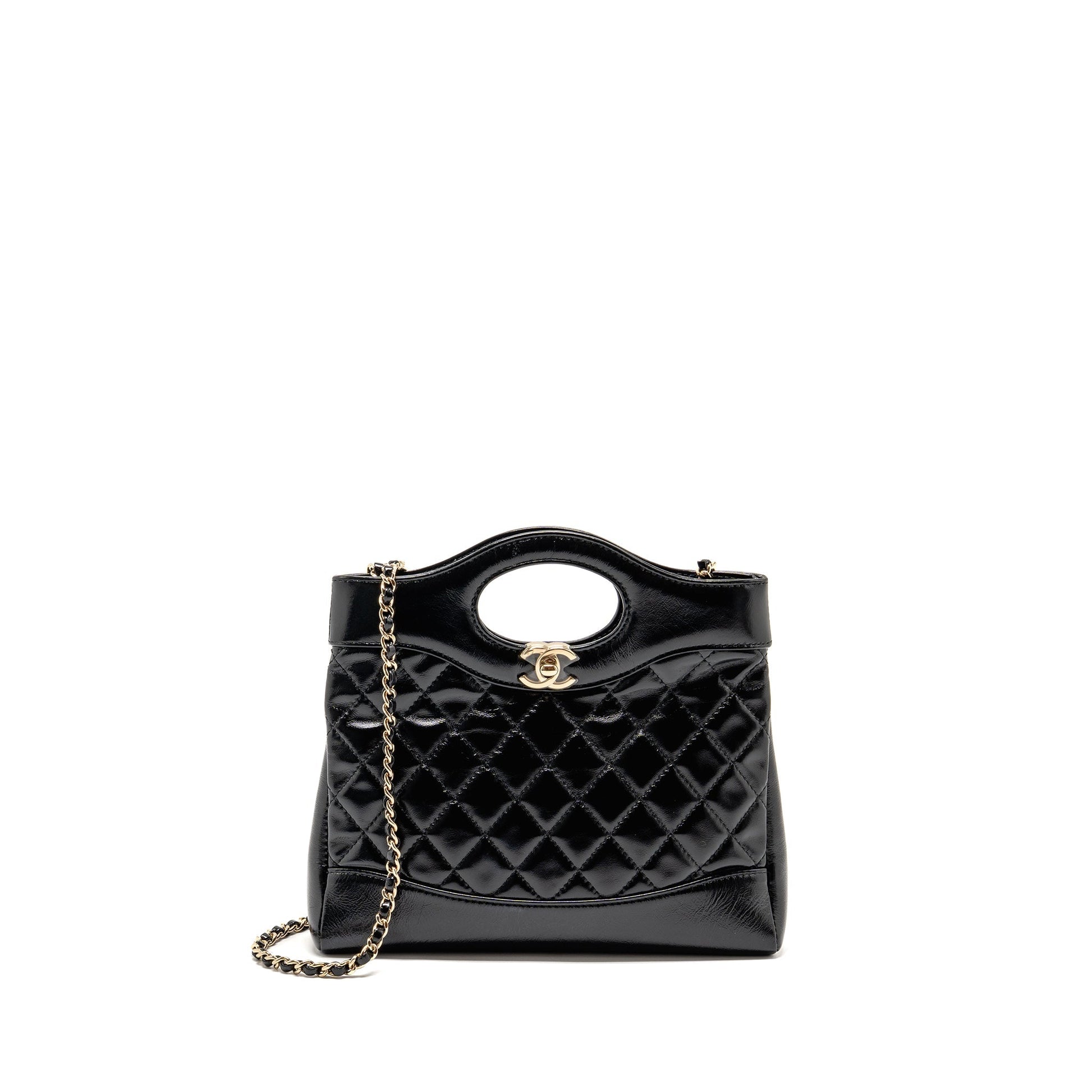Chanel 31 Shiny Calfskin LGHW Microchip Black Mini Bag Microchip 2