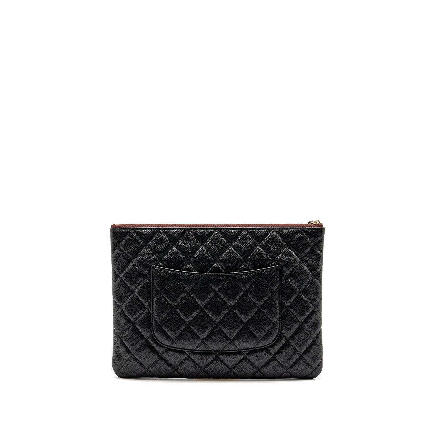 Chanel Classic Zipped Caviar LGHW Black Handbag