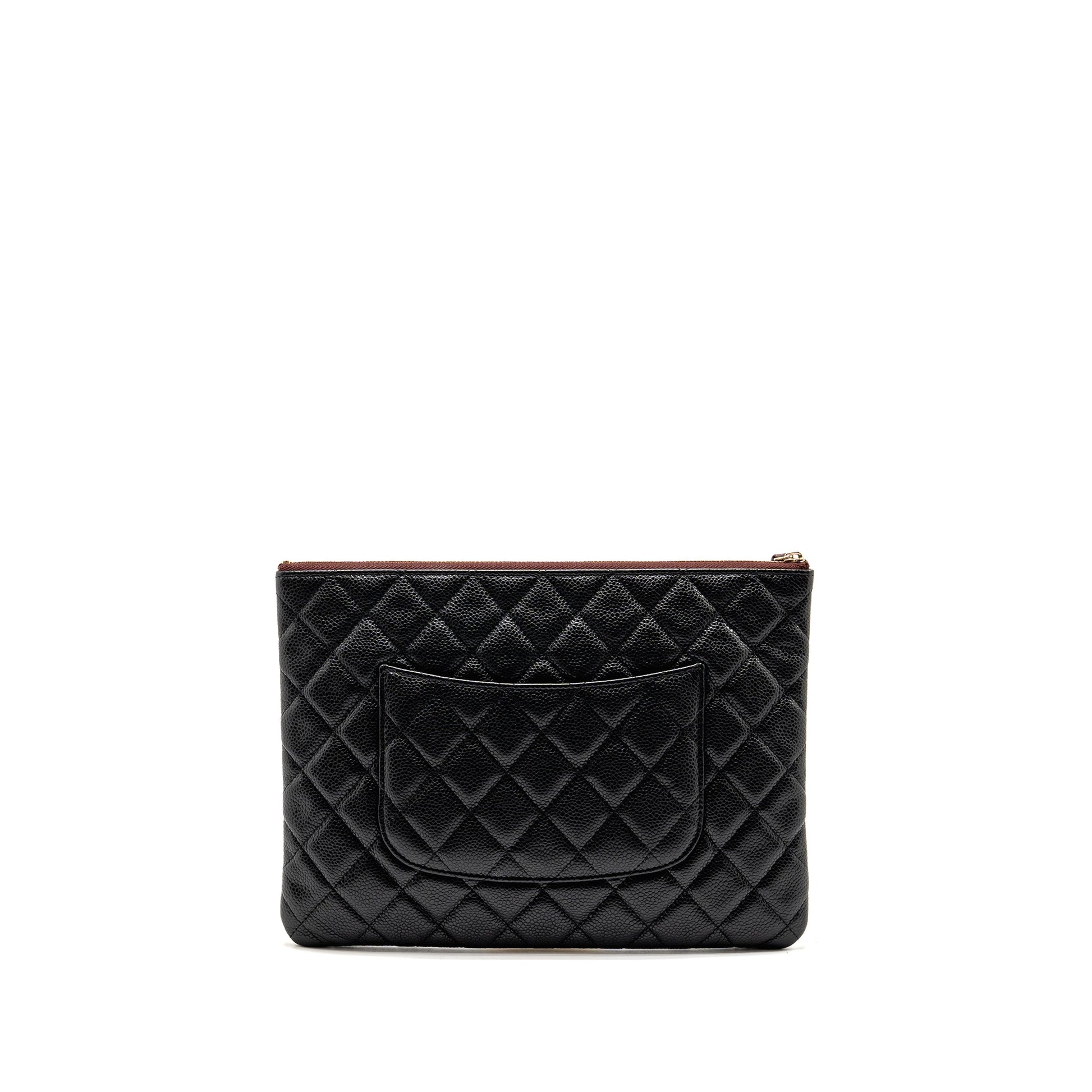 Chanel Classic Zipped Caviar LGHW Black Handbag