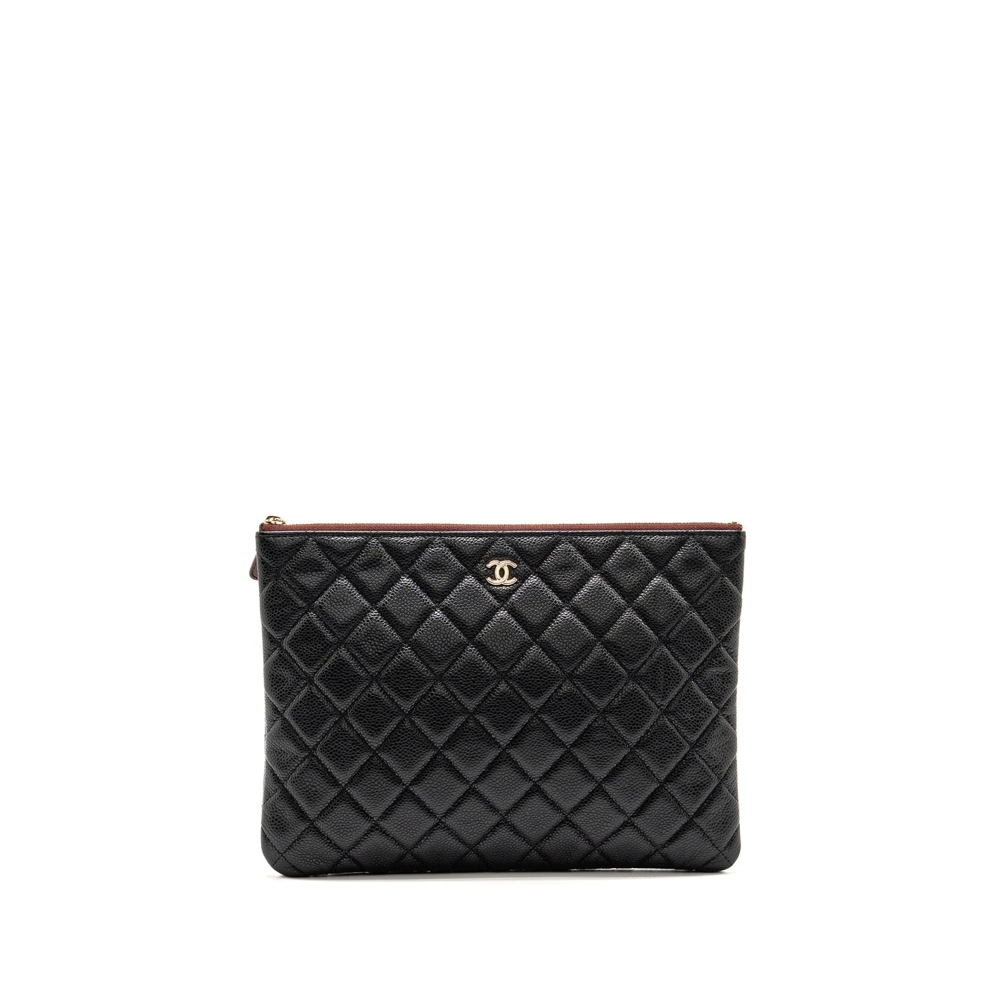 Chanel Classic Zipped Caviar LGHW Black Handbag