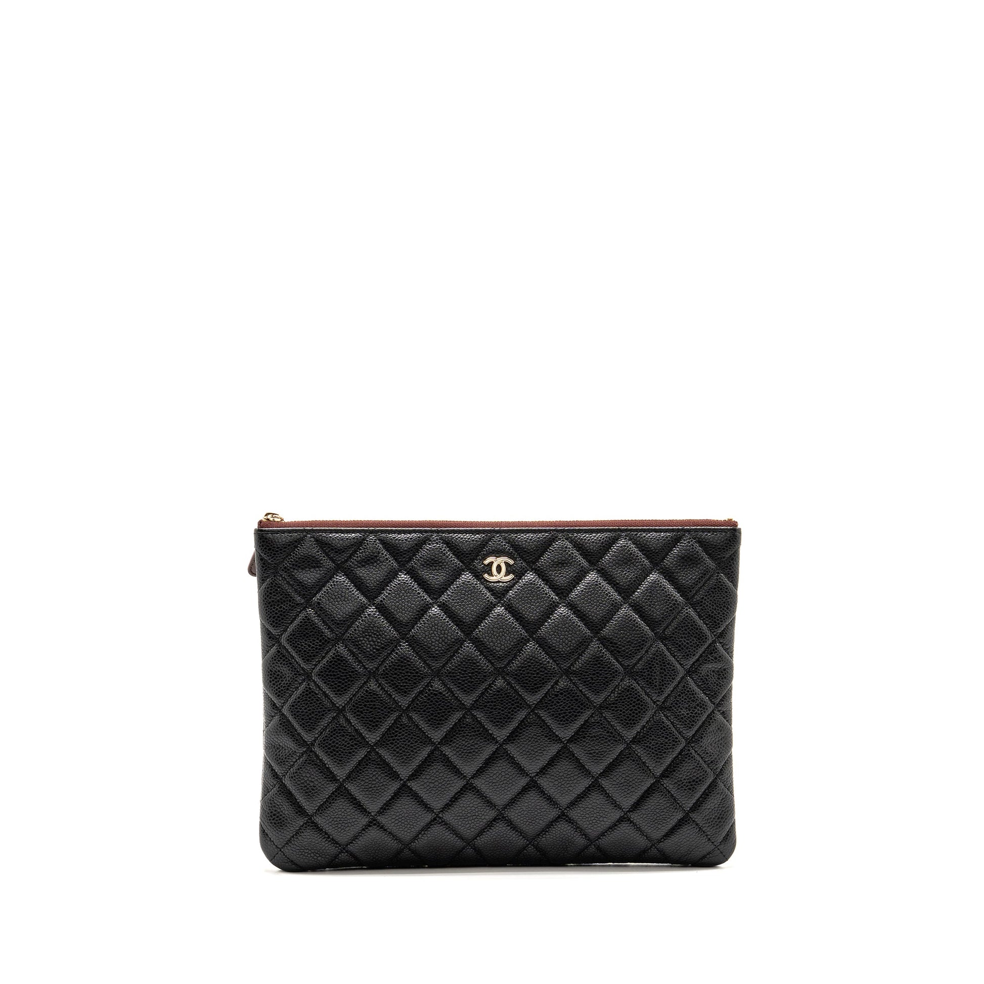 Chanel Classic Zipped Caviar LGHW Black Handbag