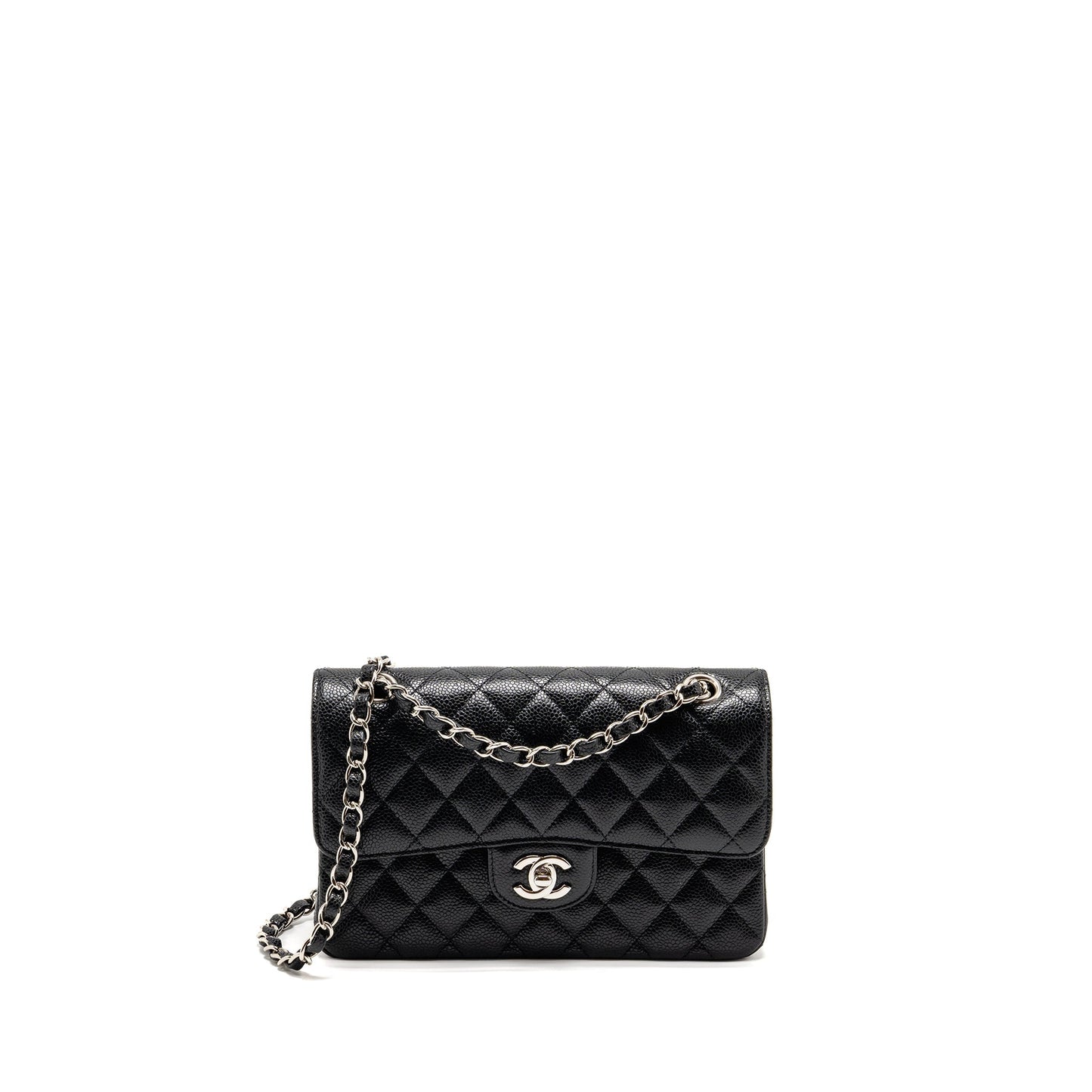 Chanel Classic Double Flap Caviar SHW Black Small Shoulder Bag Shw 1