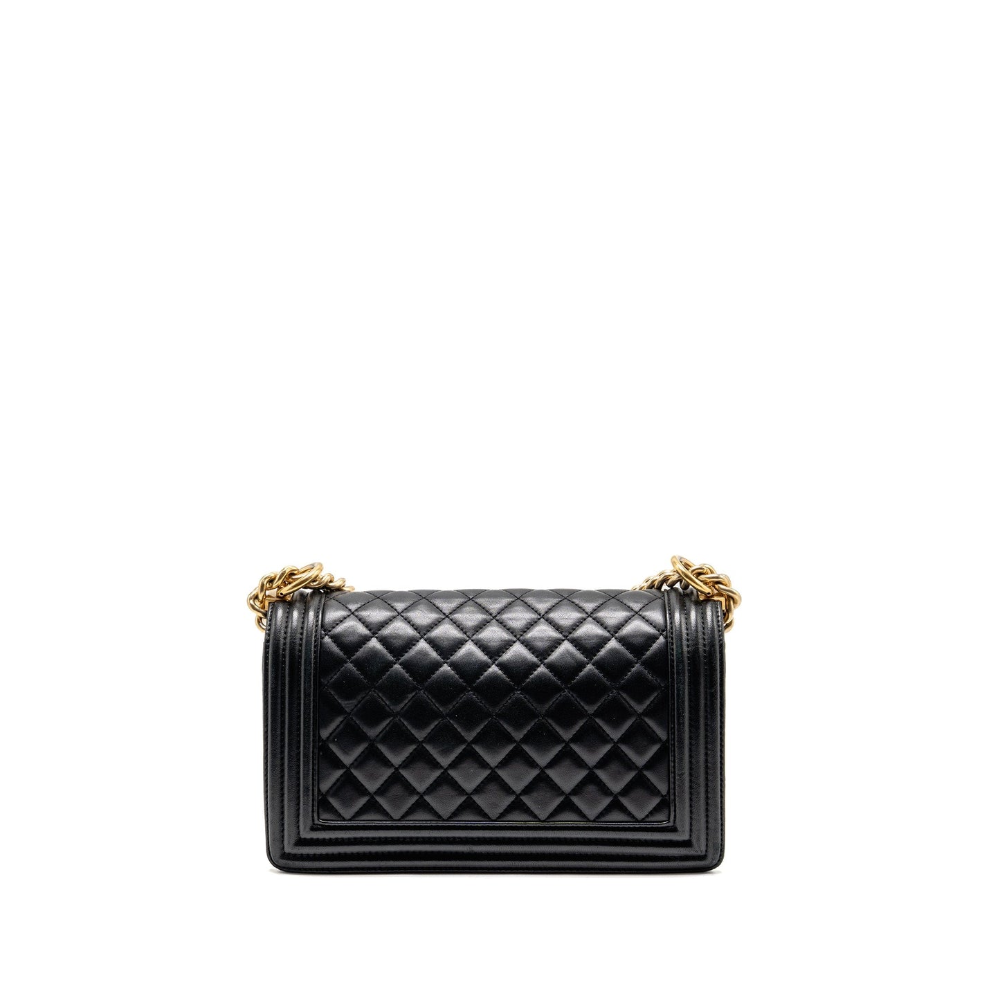 Chanel Boy LAMBSKIN GHW Black Handbag Ghw 3