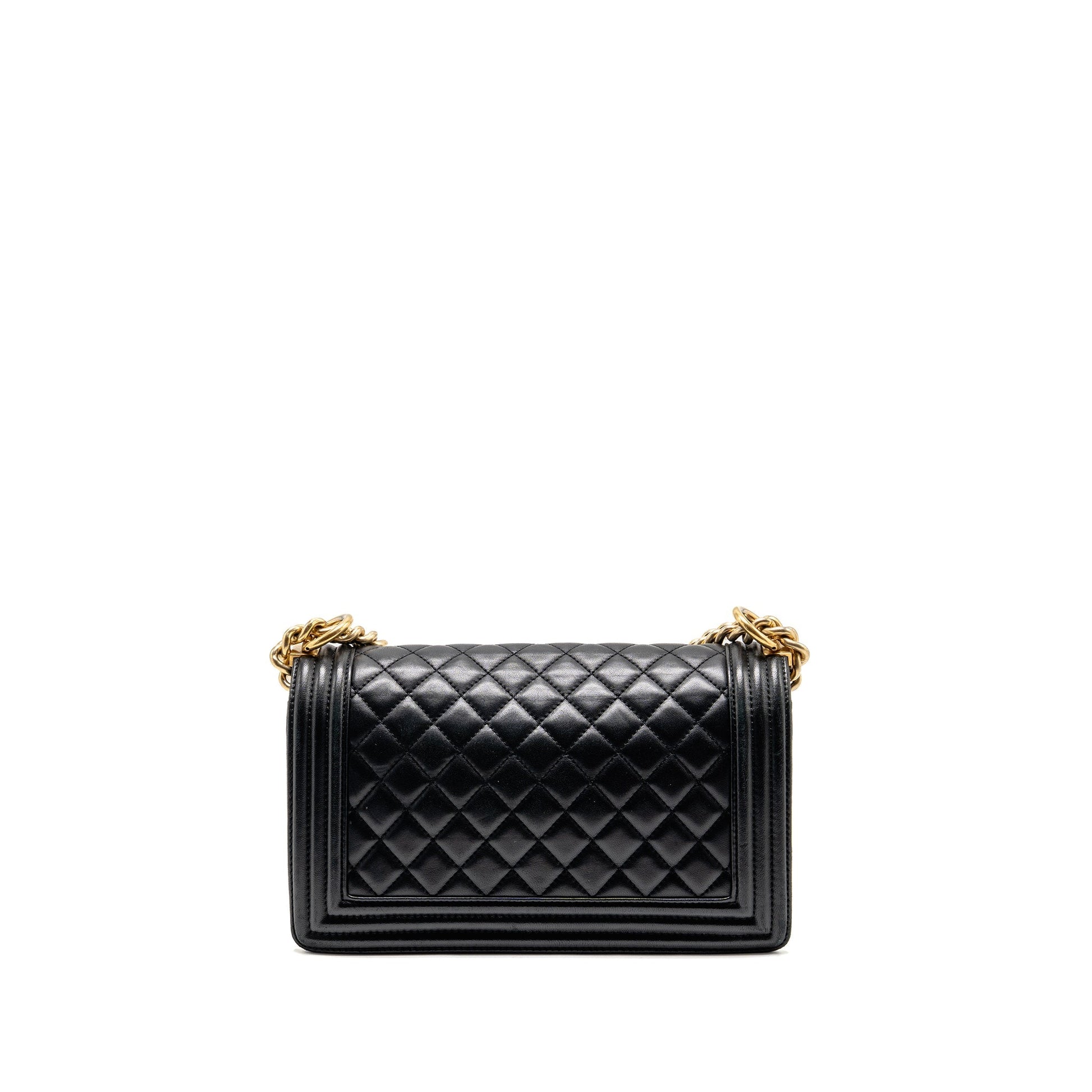 Chanel Boy LAMBSKIN GHW Black Handbag Ghw 3