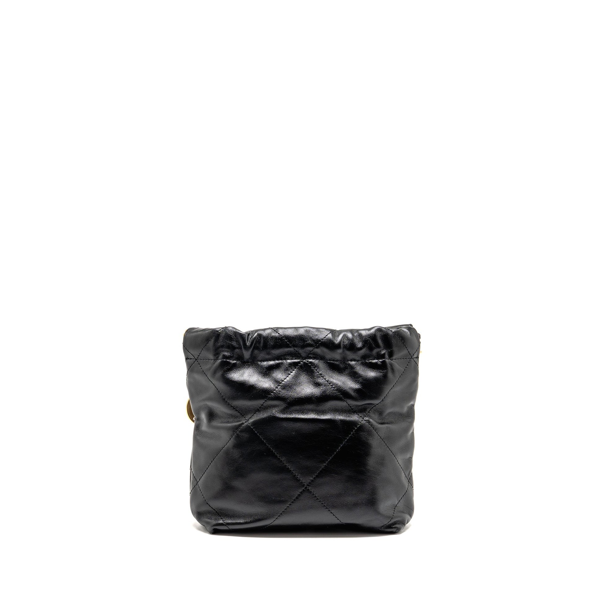 Chanel 22 Shiny Calfskin GHW Microchip Black Mini Bag Microchip 1
