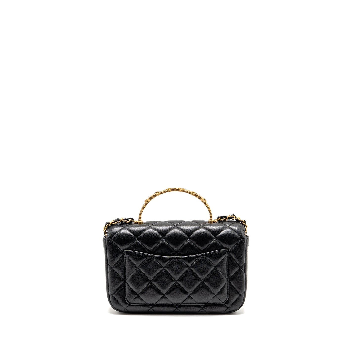Chanel 24S CC Logo Top Handle Flap Black Shoulder Bag