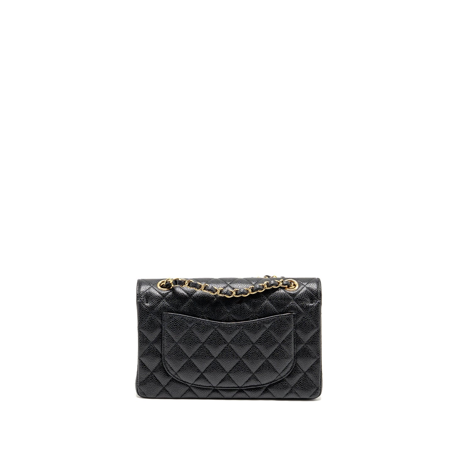 Chanel Classic Double Flap Caviar GHW Microchip Black Small Shoulder Bag Microchip 15