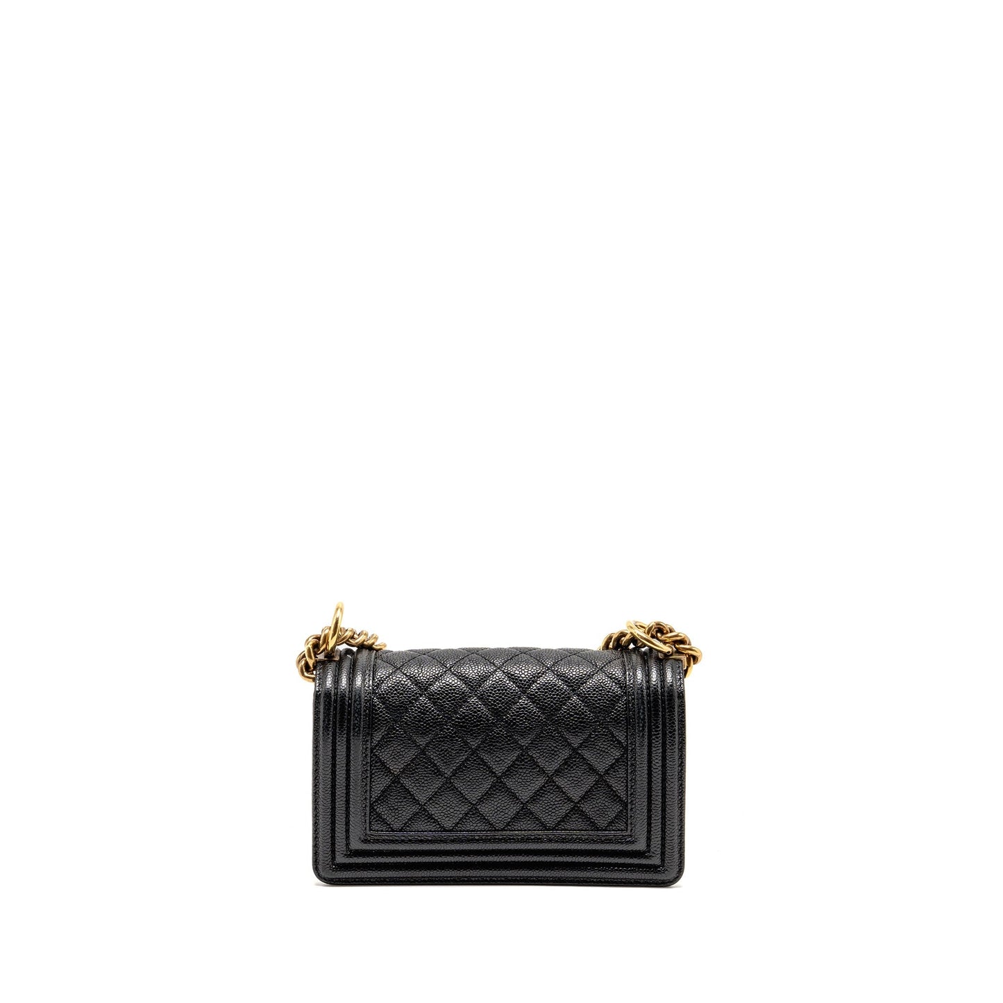 Chanel boy grained calfskin GHW Black Small Handbag