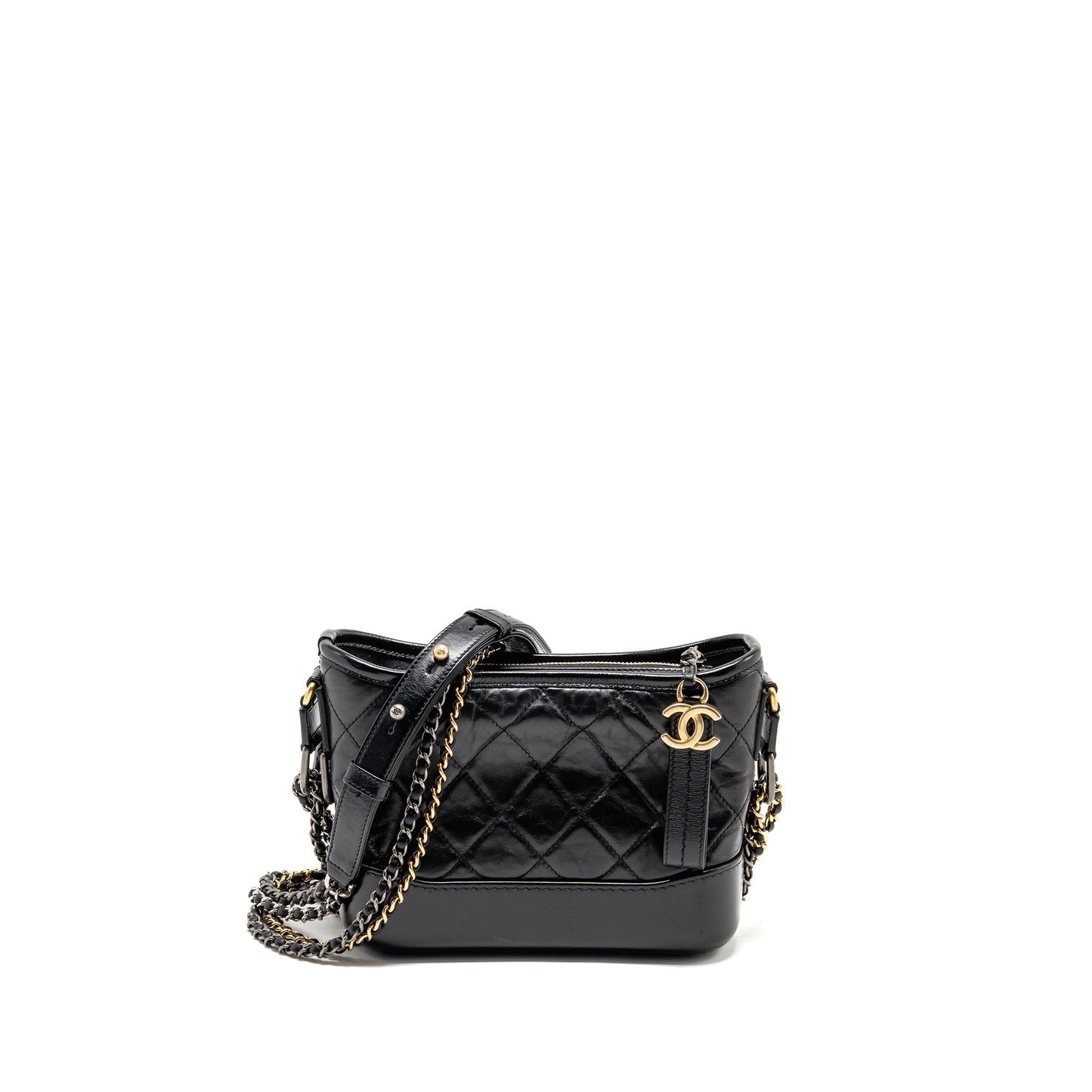 Chanel Gabrielle Hobo Aged Calfskin Hardware Multicolour Black Small Shoulder Bag Hardware 6