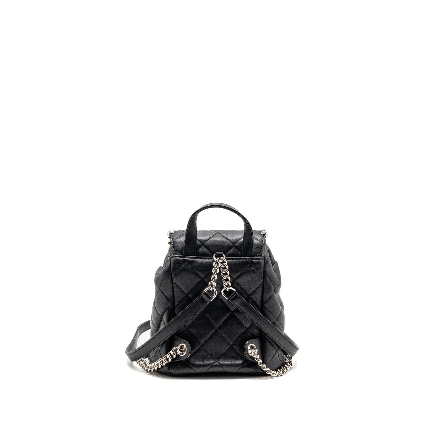 Chanel Quilted Hardware Multicolour Black Leather Backpack