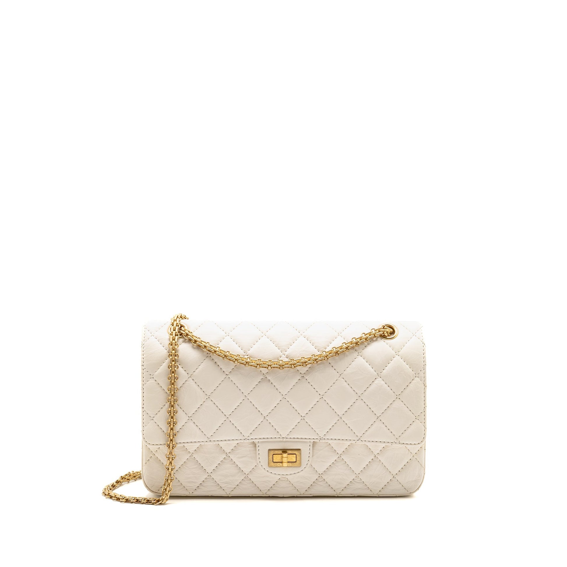 Chanel 2.55 226 Reissue Double Flap Aged White Shoulder Bag