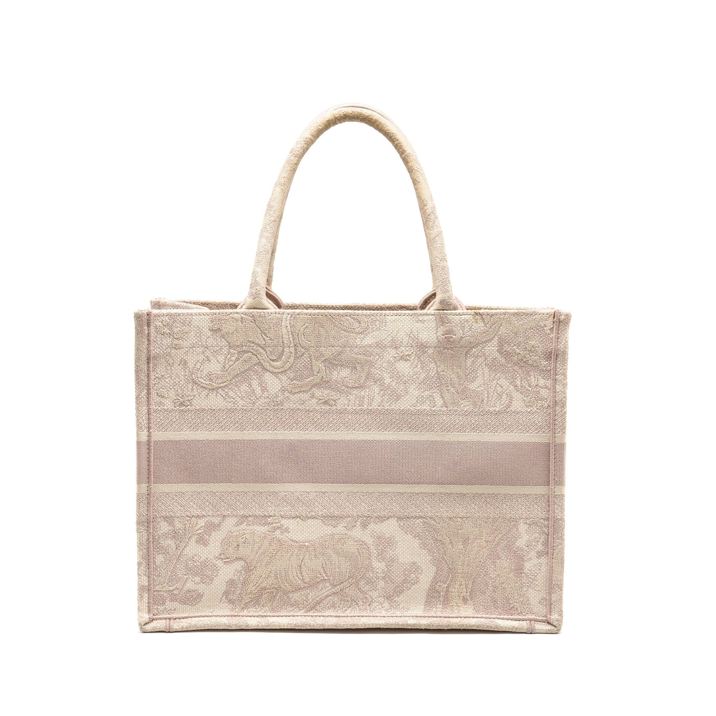 Dior Book Tote Toile De Jouy Embroidery Handbag Pink Medium Tote Bag