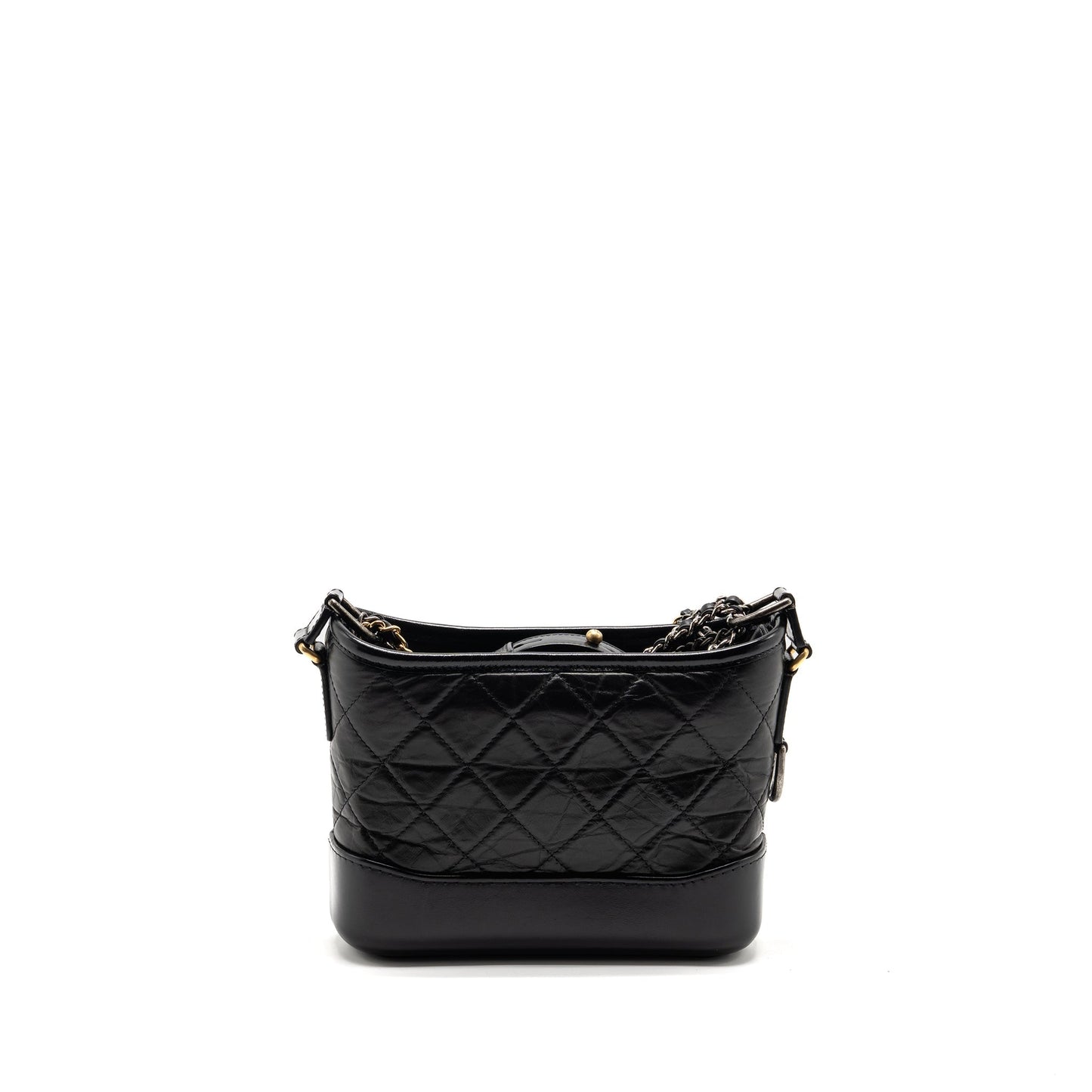 Chanel Gabrielle Hobo Aged Calfskin Multicoloured Hardware Black Small Shoulder Bag Multicoloured Hardware