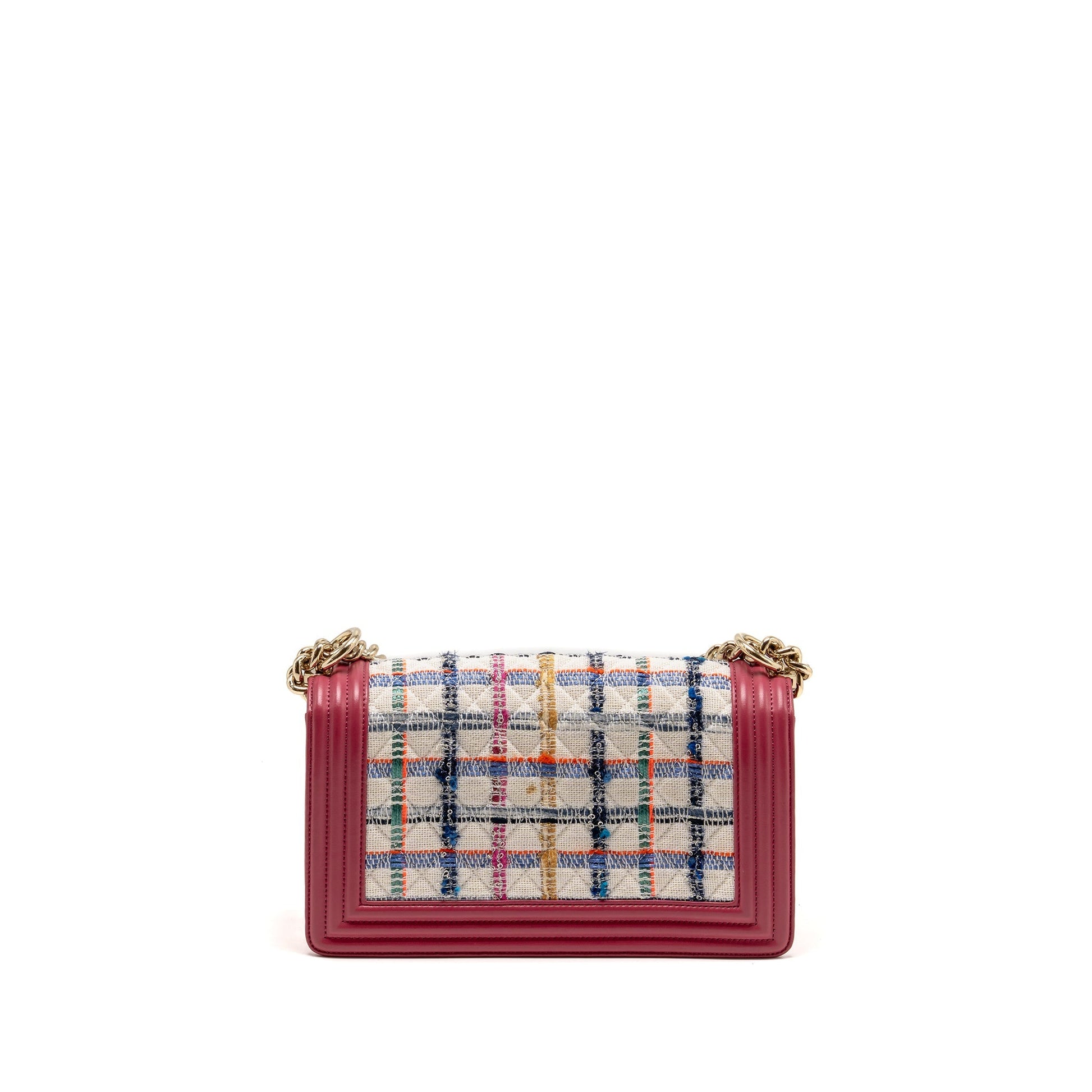 Chanel Boy fabric LGHW Pink Leather Handbag