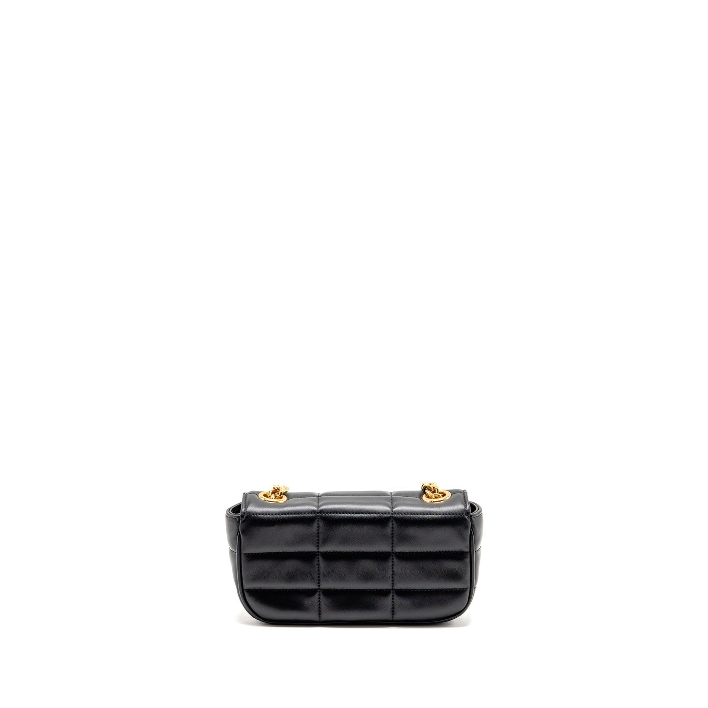 Celine Chain Purse Calfskin Handbag Matelasse Black Travel Bag