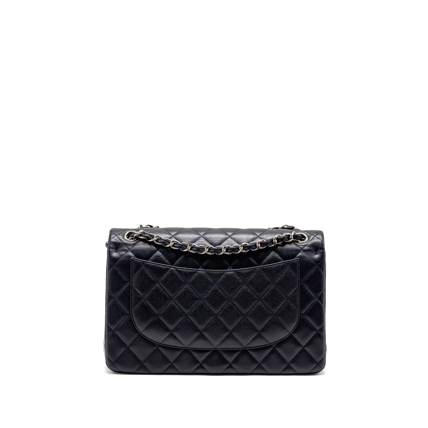 Chanel Jumbo Classic Double Flap Caviar Dark Blue Shoulder Bag