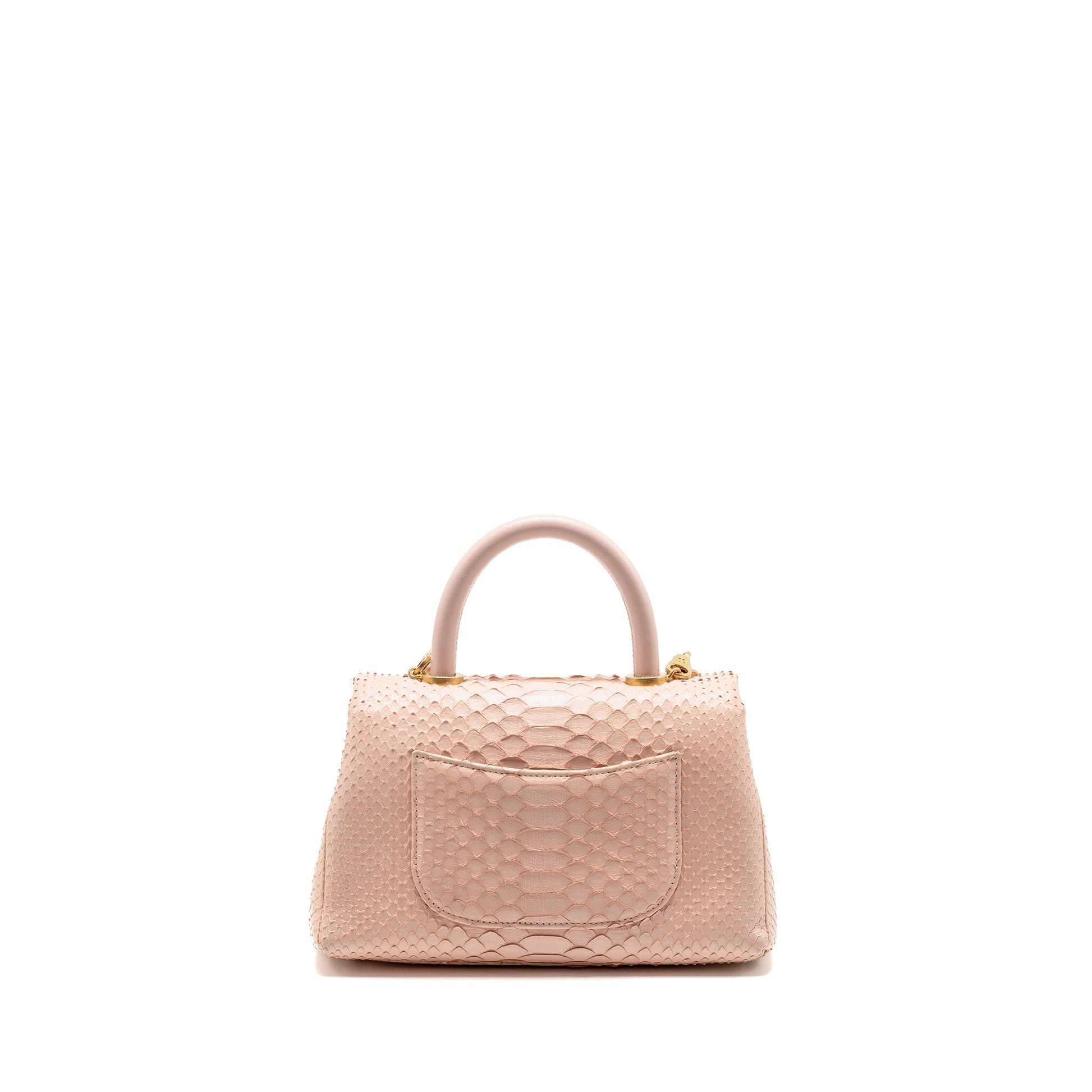 Chanel Coco Handle Python Light GHW Pink Small Handbag