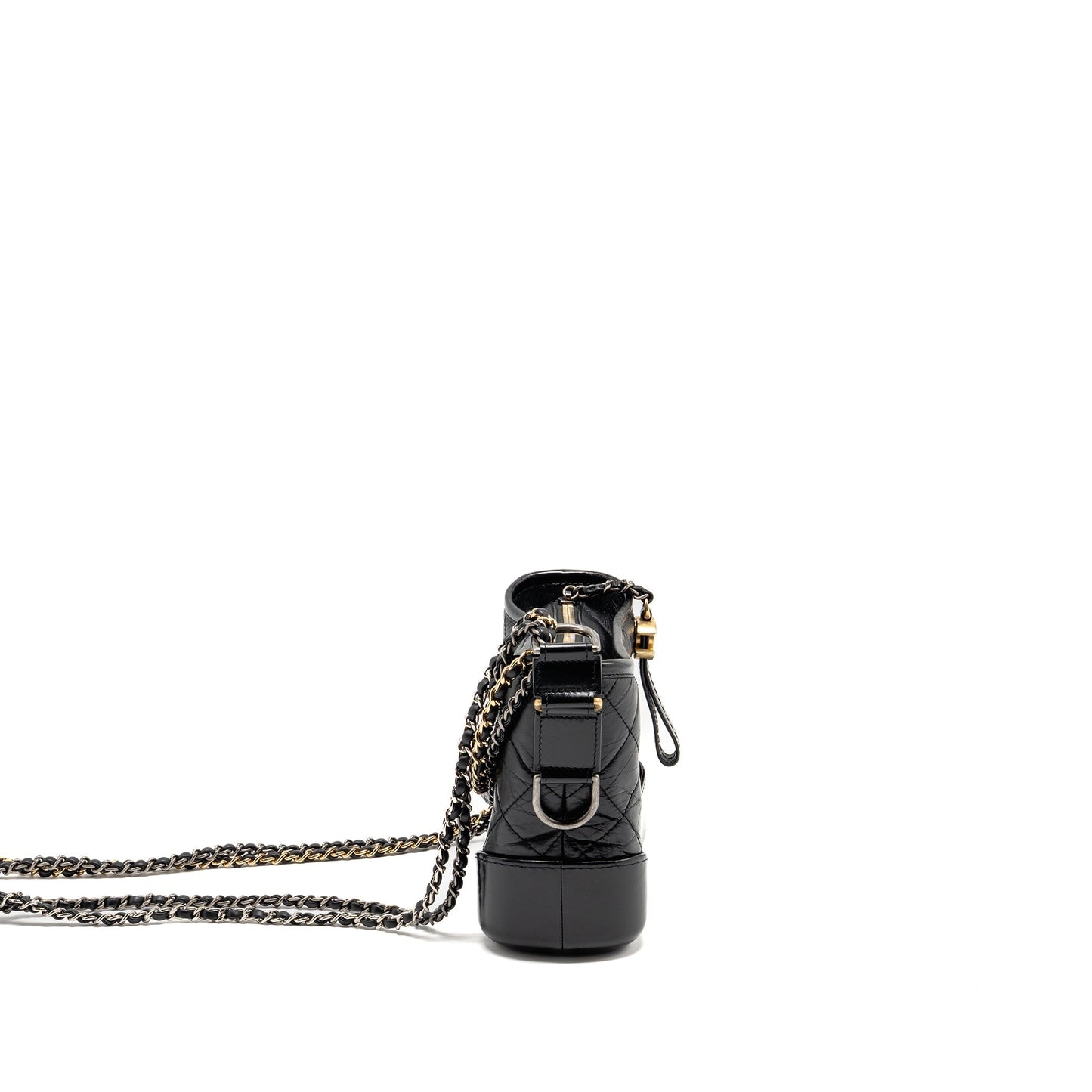 Chanel Gabrielle Hobo calfskin hardware Multicolor Black Small Shoulder Bag