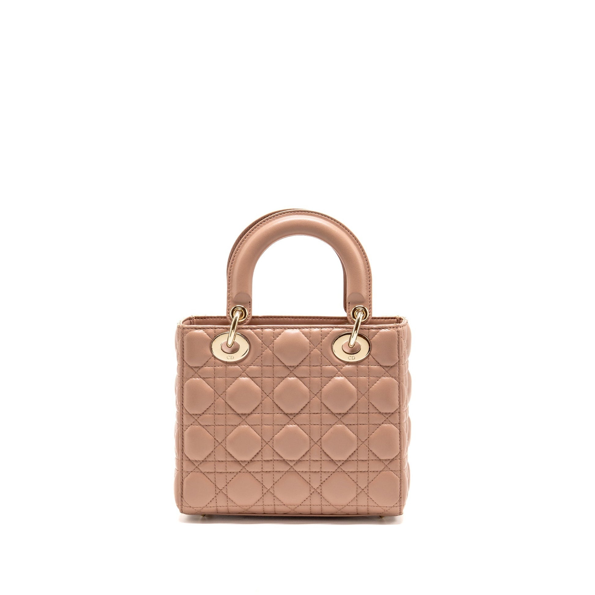 Dior Lady Lambskin Dark Handbag Pink Small Travel Bag