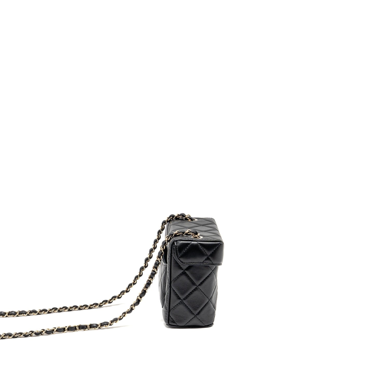 Chanel flap vanity lambskin LGWH microchip Black Handbag