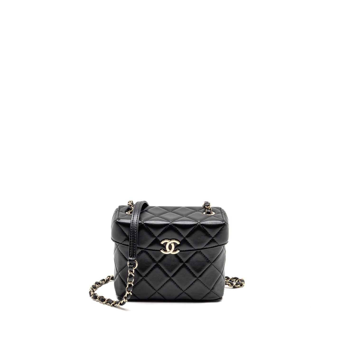 Chanel flap vanity lambskin LGWH microchip Black Handbag