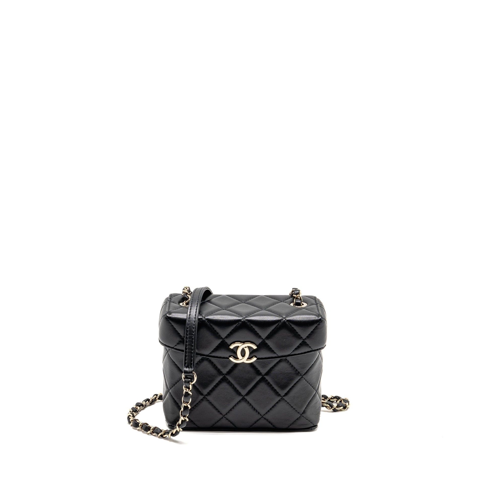 Chanel flap vanity lambskin LGWH microchip Black Handbag