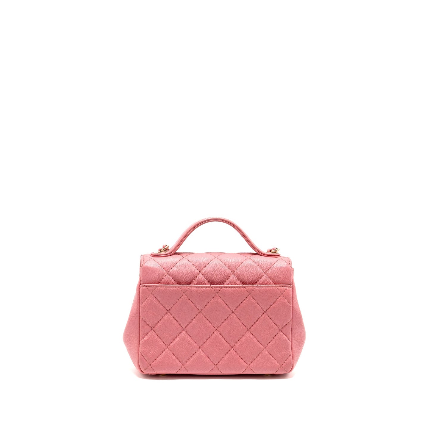 Chanel Business Affinity Caviar LGHW microchip Pink Small Handbag