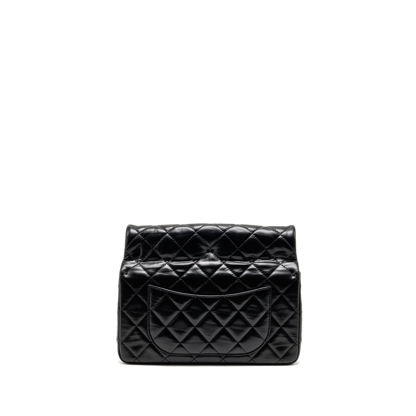 Chanel 23A Classic Flap Shiny Calfskin GHW Black Clutch Bag