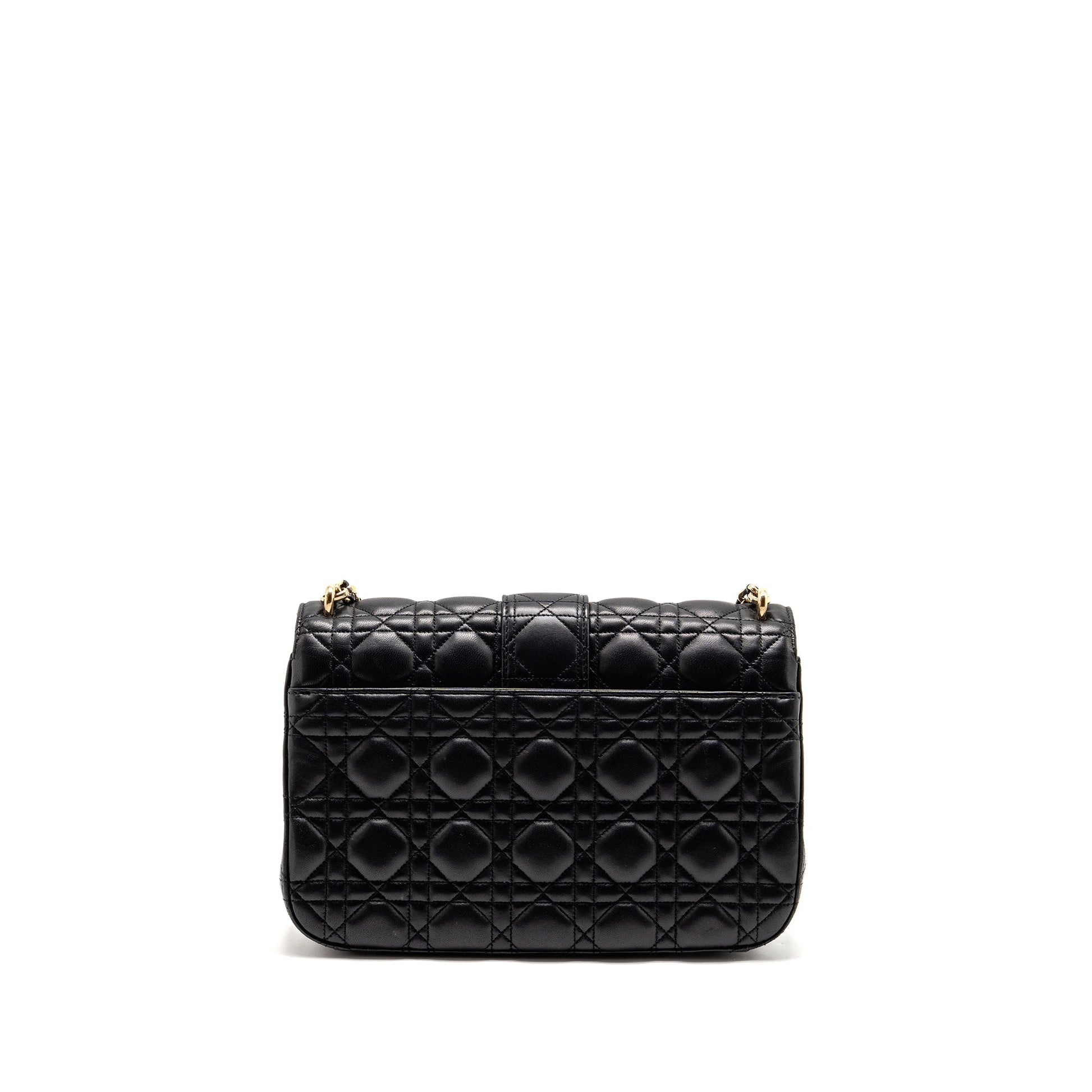 Dior Miss Purse Lambskin Handbag Black Flap Travel Bag