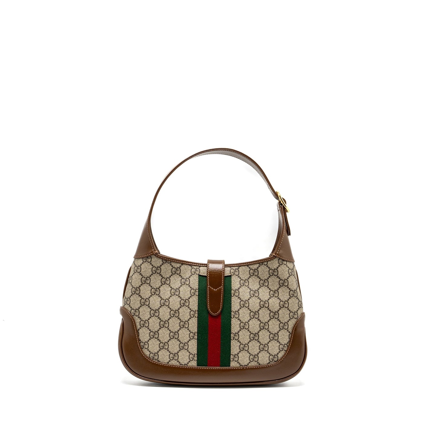Gucci Jackie Shoulder Bag Supreme Calfskin Multicolour Canvas Brown