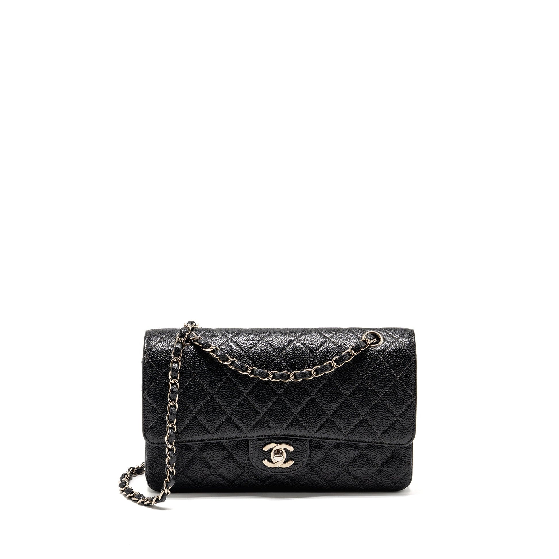 Chanel Classic Double Flap Caviar SHW Black Shoulder Bag Shw 9