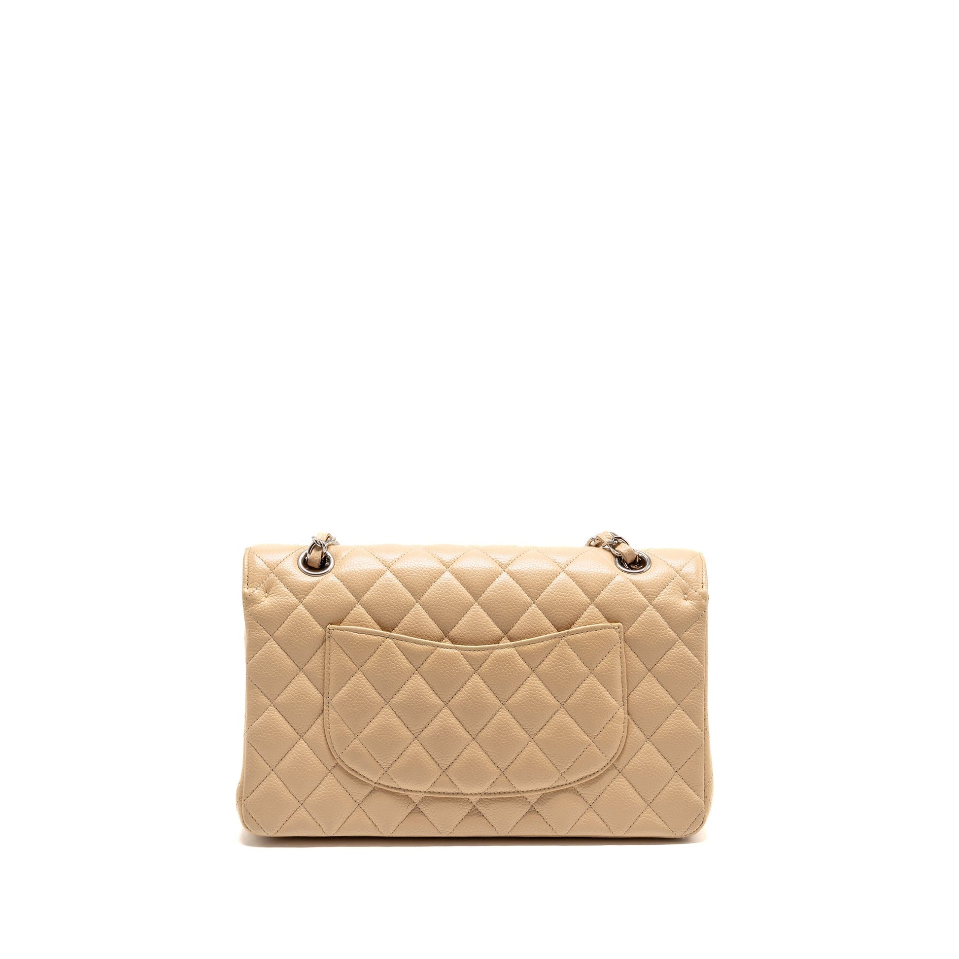 Chanel Classic Double Flap Caviar SHW Beige Shoulder Bag Shw 1