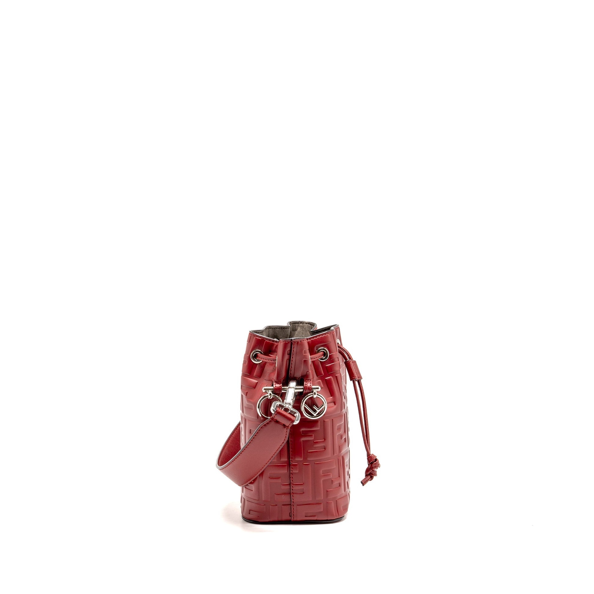 Fendi Mon Tresor Purse Leather Red Mini Bucket Bag