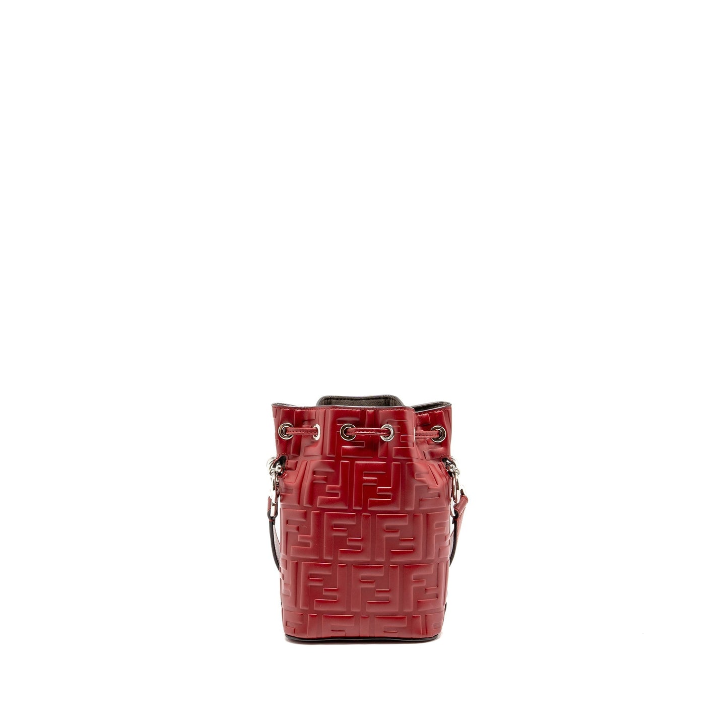 Fendi Mon Tresor Purse Leather Red Mini Bucket Bag