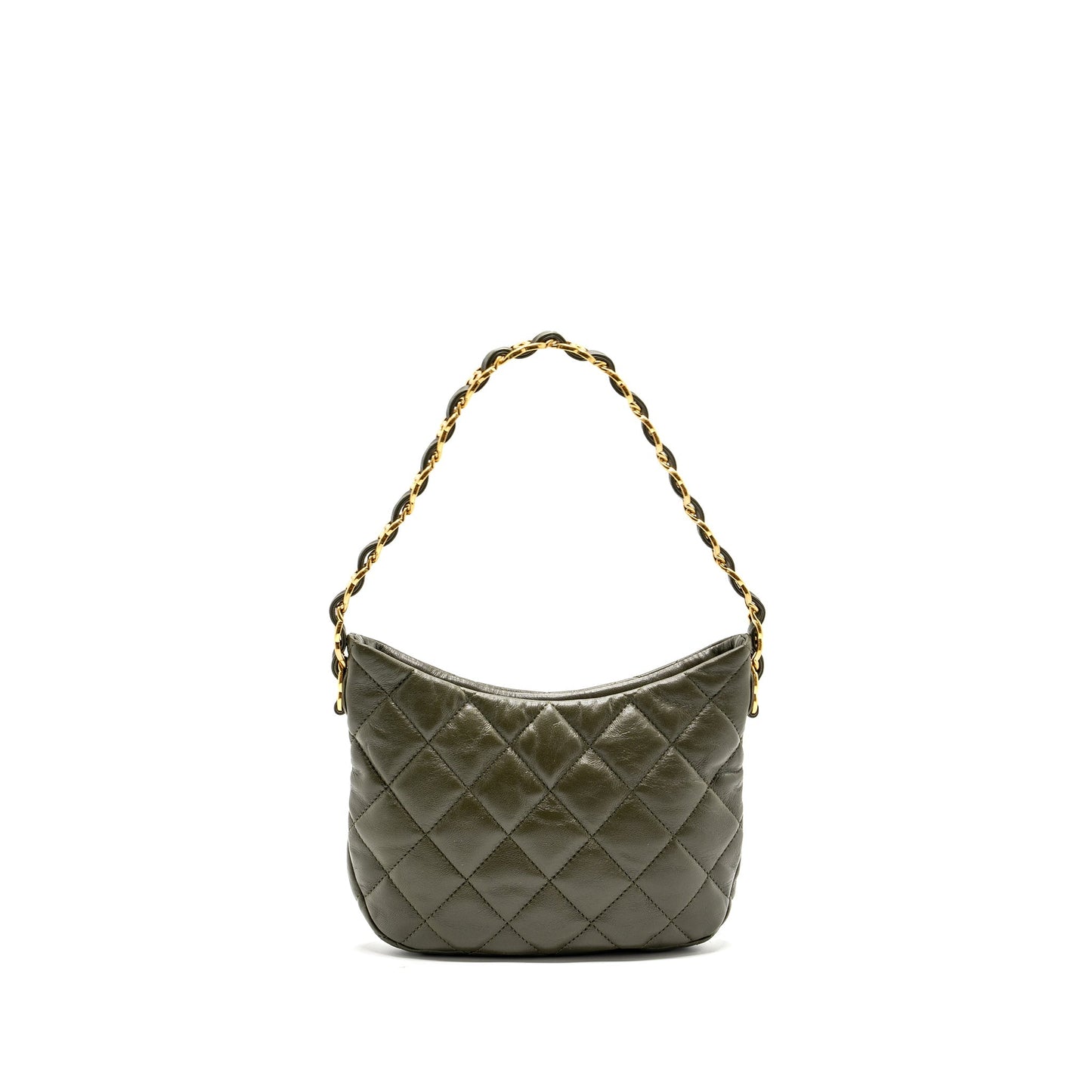 Chanel 22k Hobo Lambskin GHW microchip Green Shoulder Bag