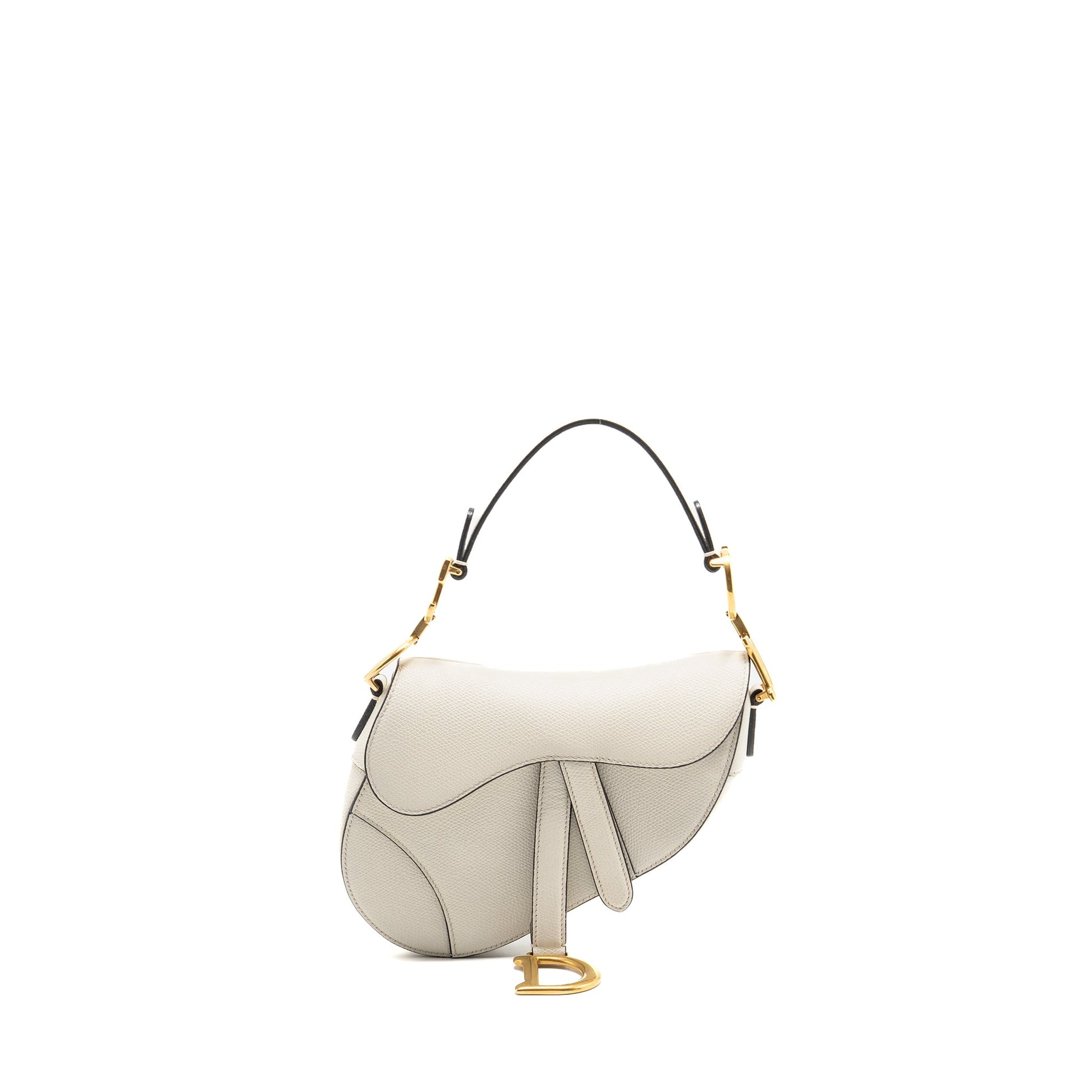 Dior Saddle Purse Calfskin Handbag White Mini Travel Bag