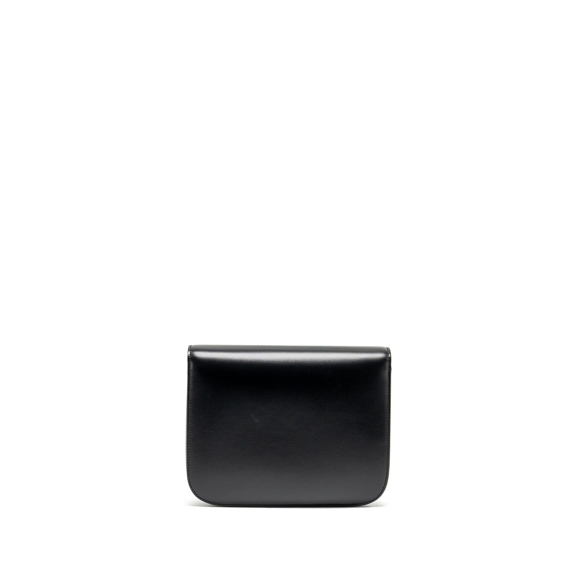 Celine Classic Box Purse Calfskin Handbag Black Medium Travel Bag