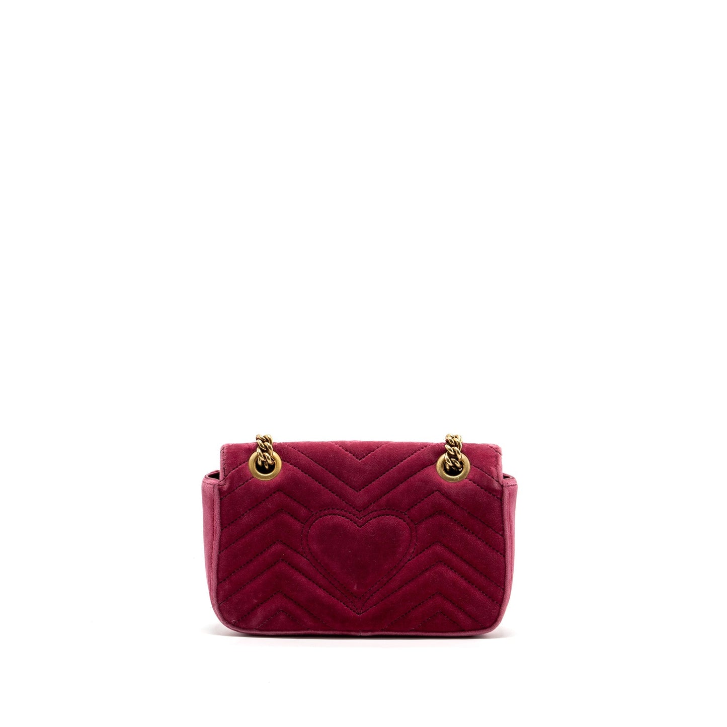 Gucci Marmont Shoulder Bag Velvet Pink Mini