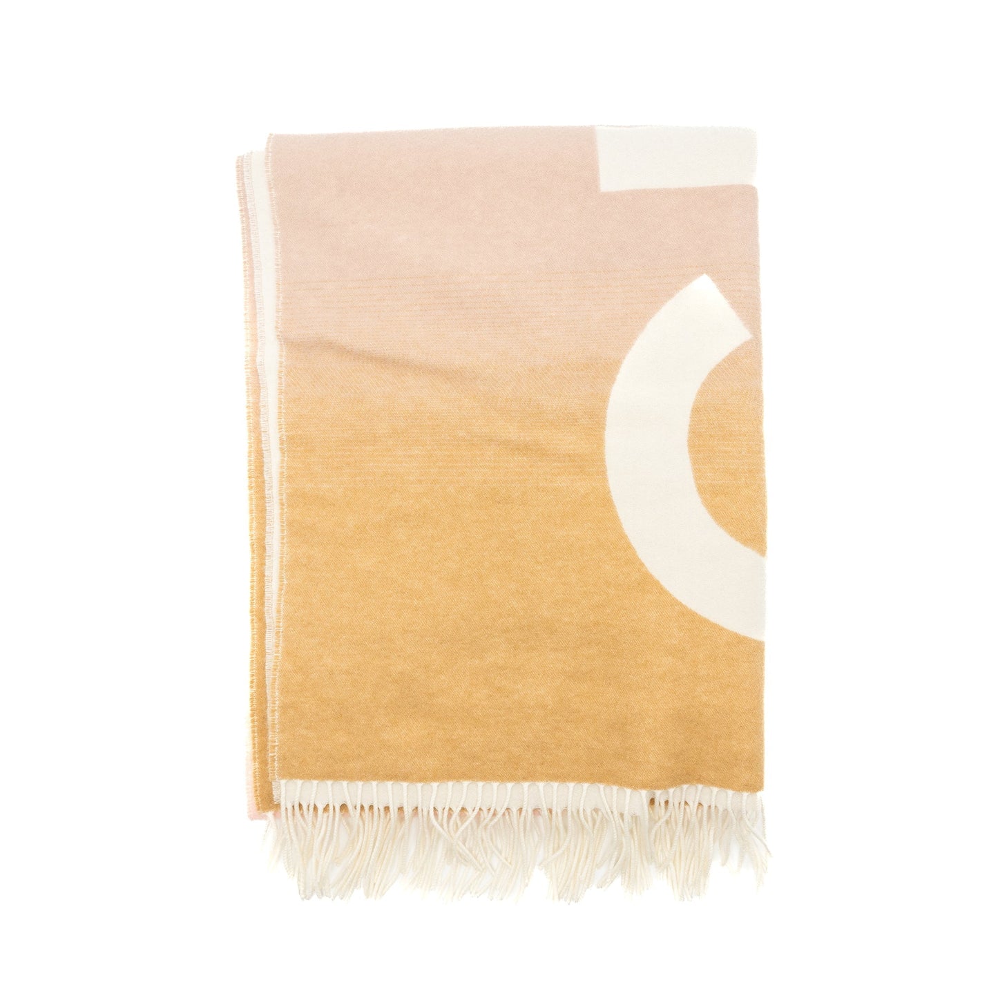 Chanel Cashmere Wool Scarf Cream Multicolour Pink Beige Cream 1