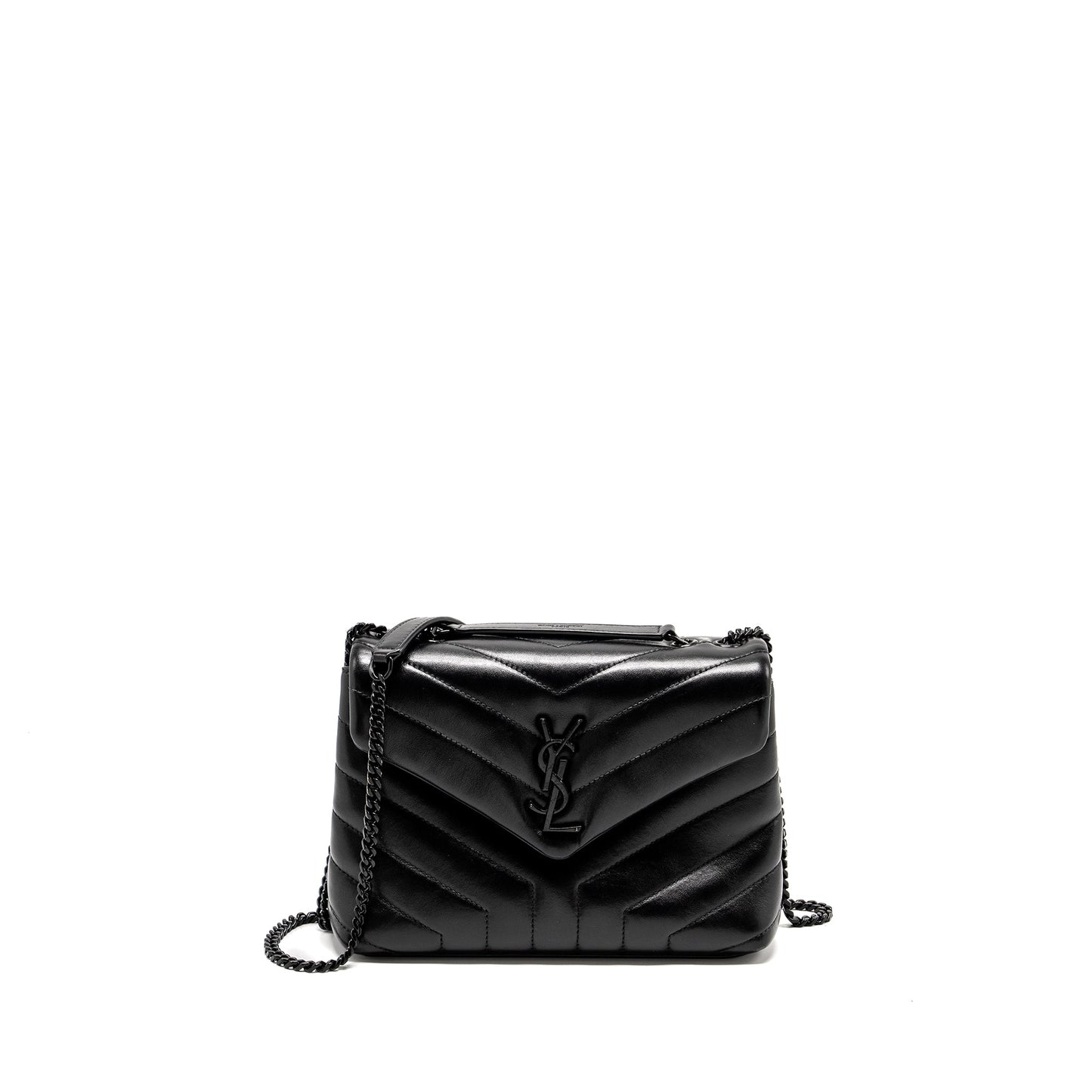 YSL Saint Laurent Loulou Purse Calfskin Black Small Travel Bag