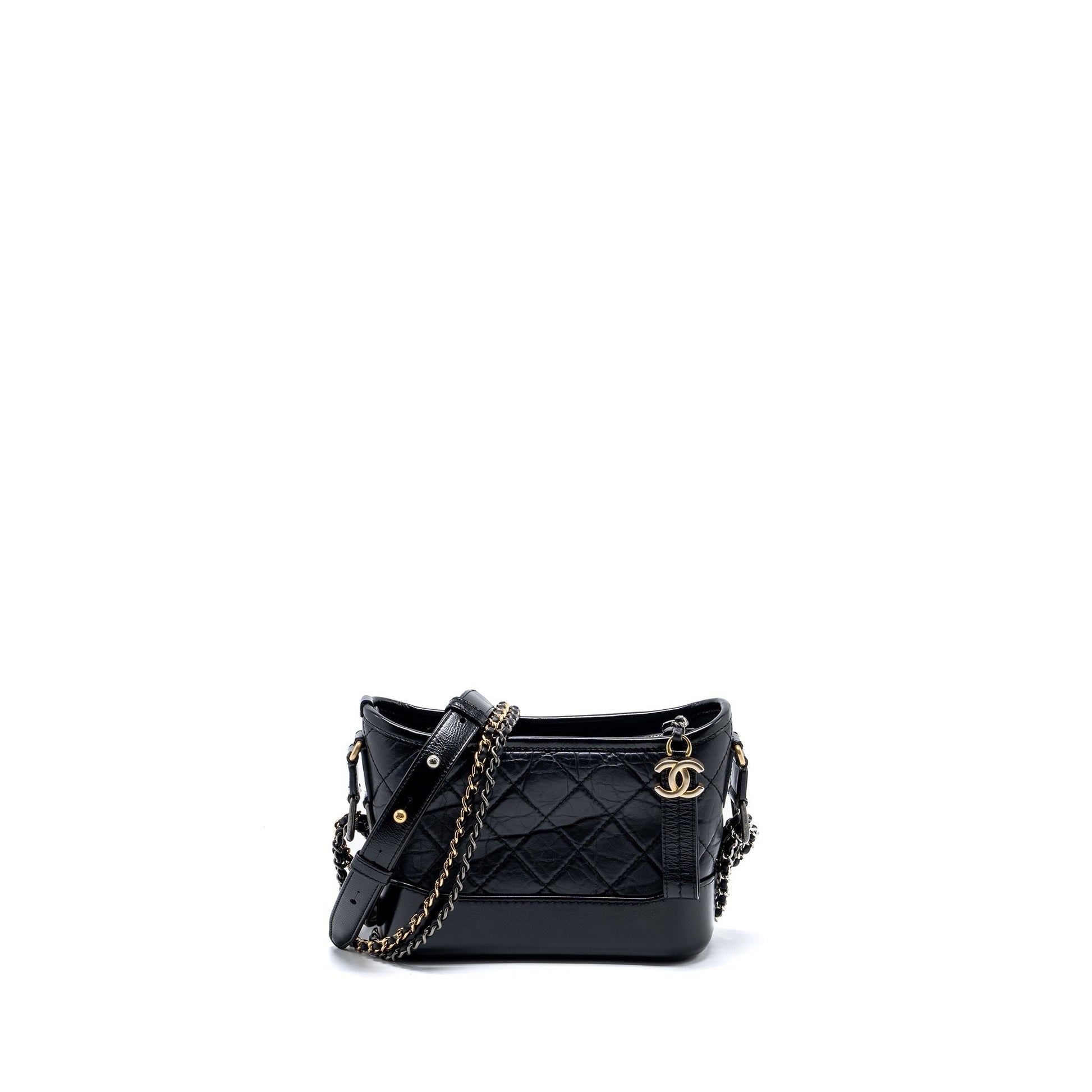 Chanel Gabrielle Hobo Aged Calfskin Hardware Multicolour Black Small Shoulder Bag Hardware 4