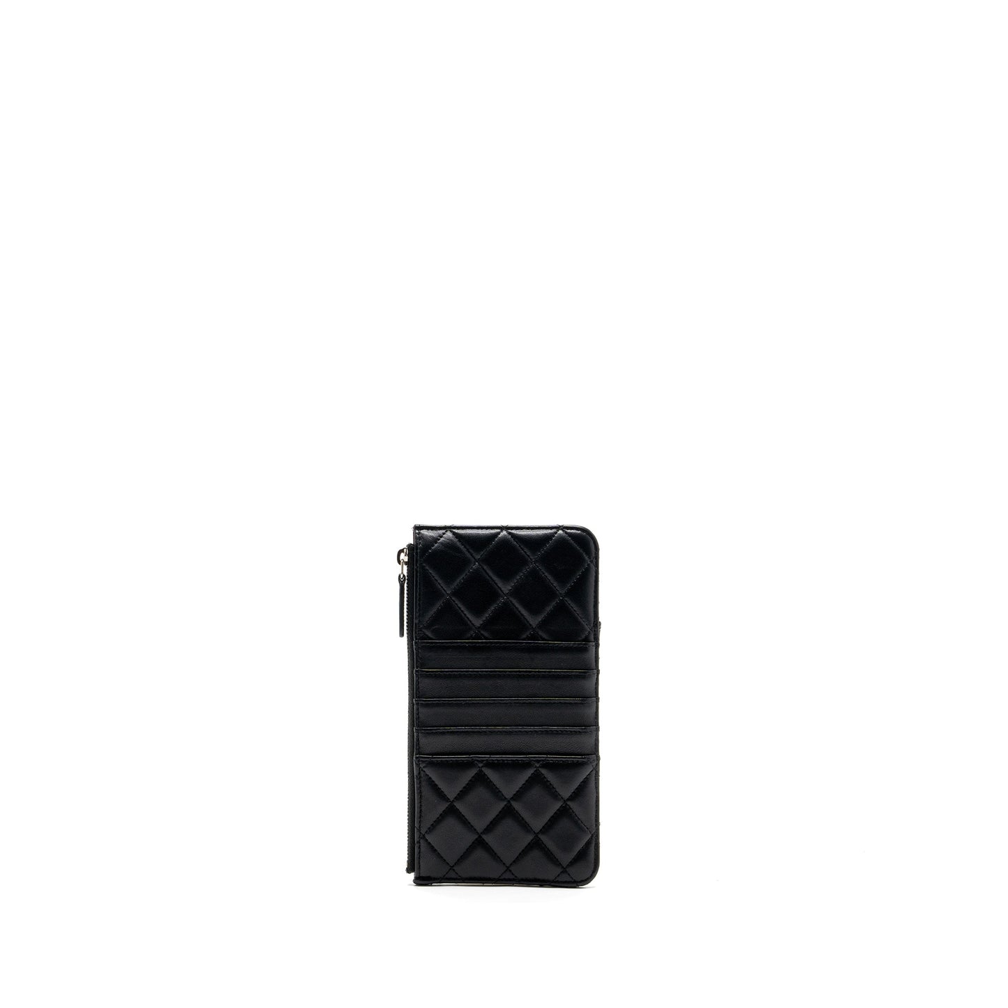 Chanel phone zip lambskin SHW Black Handbag