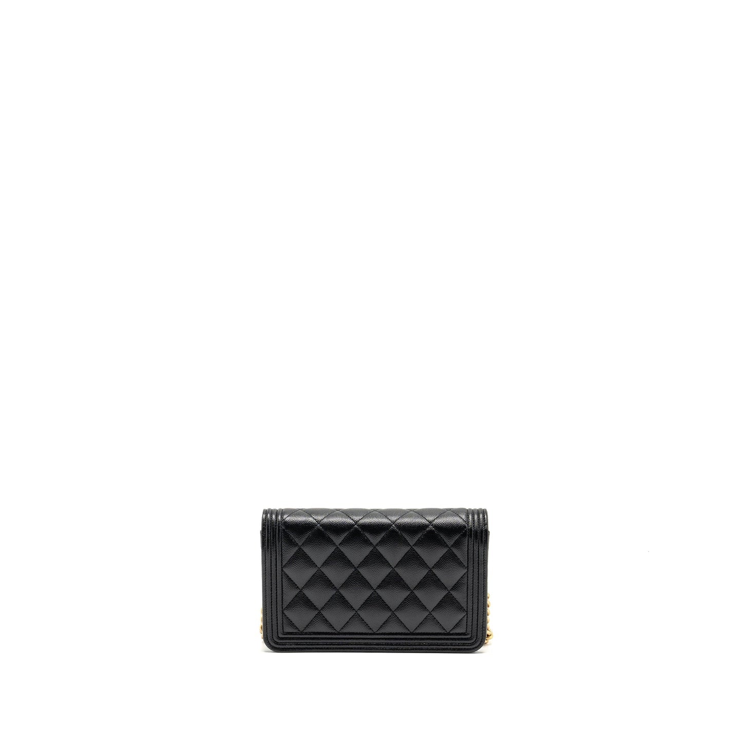Chanel Boy on Caviar GHW Black Wallet Case Ghw 4