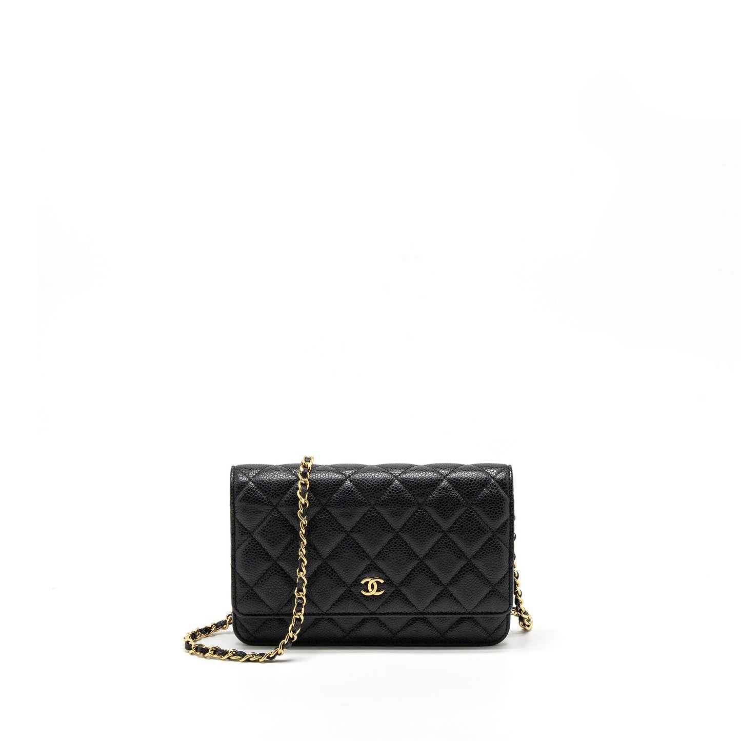 Chanel Classic On Caviar GHW Black Wallet Case Ghw 12