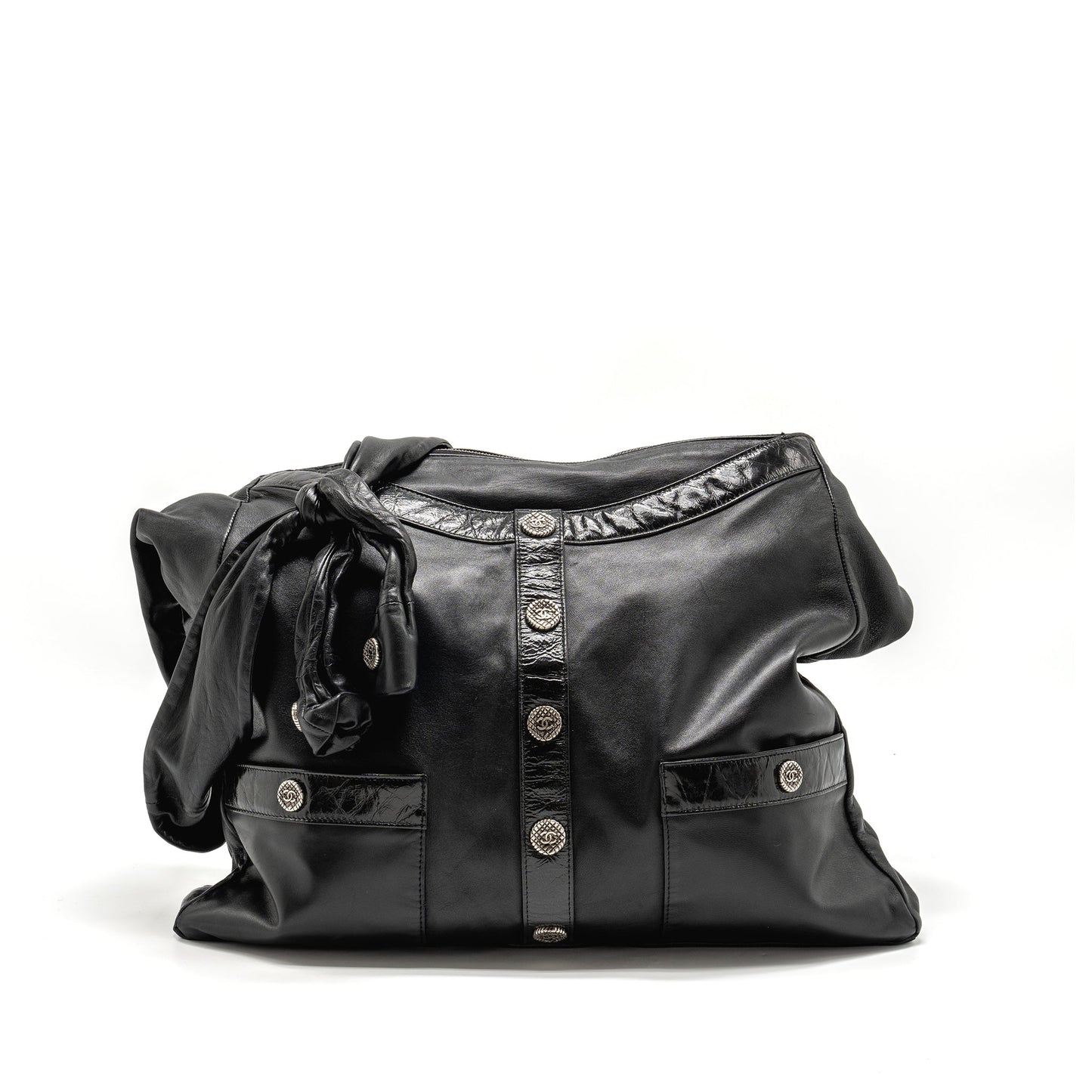 Chanel Tie on Girl Lambskin SHW Black Handbag