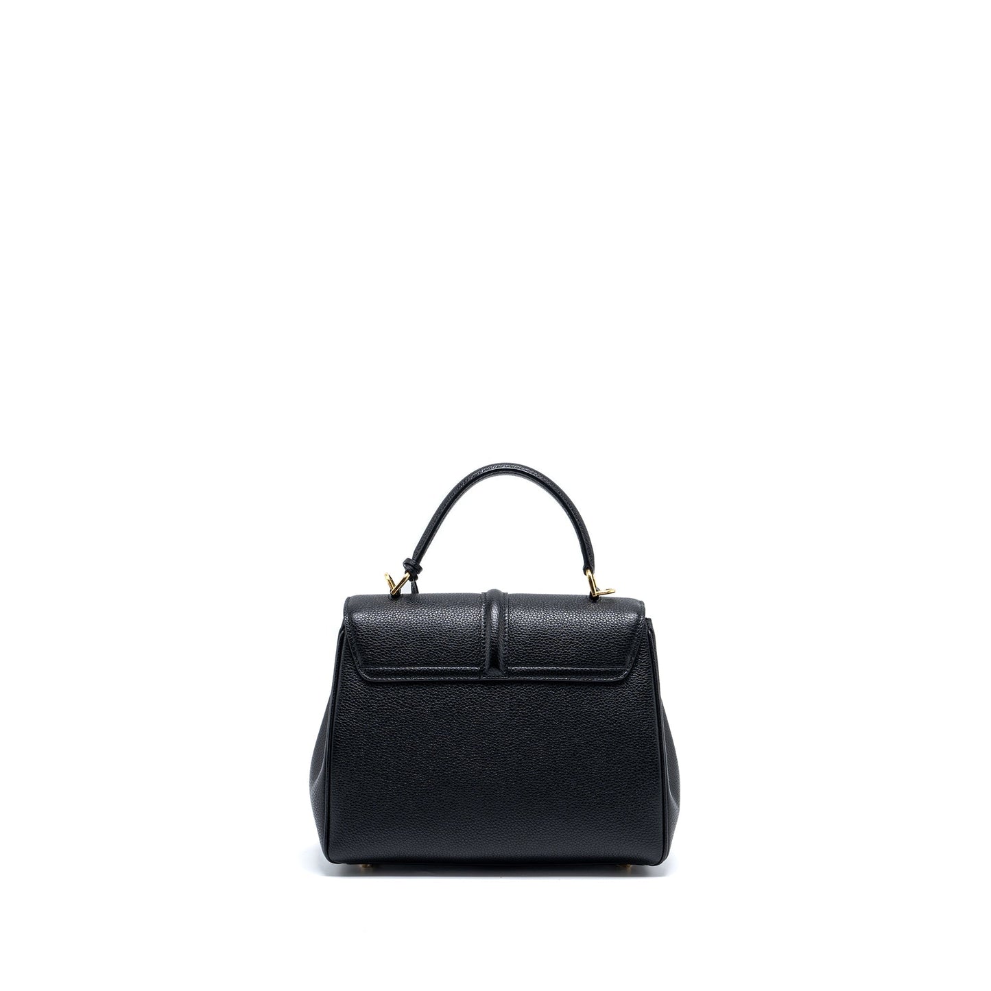 Celine Purse Grained Calfskin Handbag Black Small Travel Bag