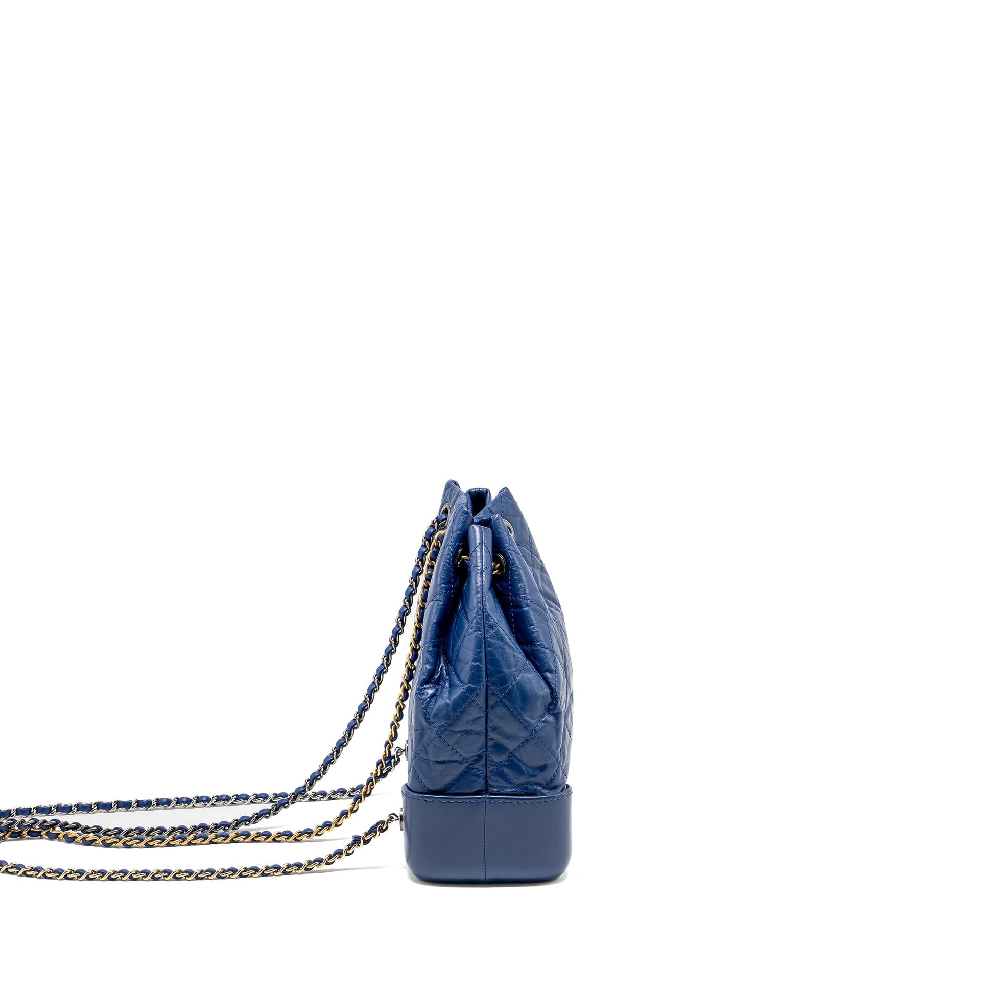 Chanel Gabrielle Backpack Aged Calfskin Hardware Multicolour Blue