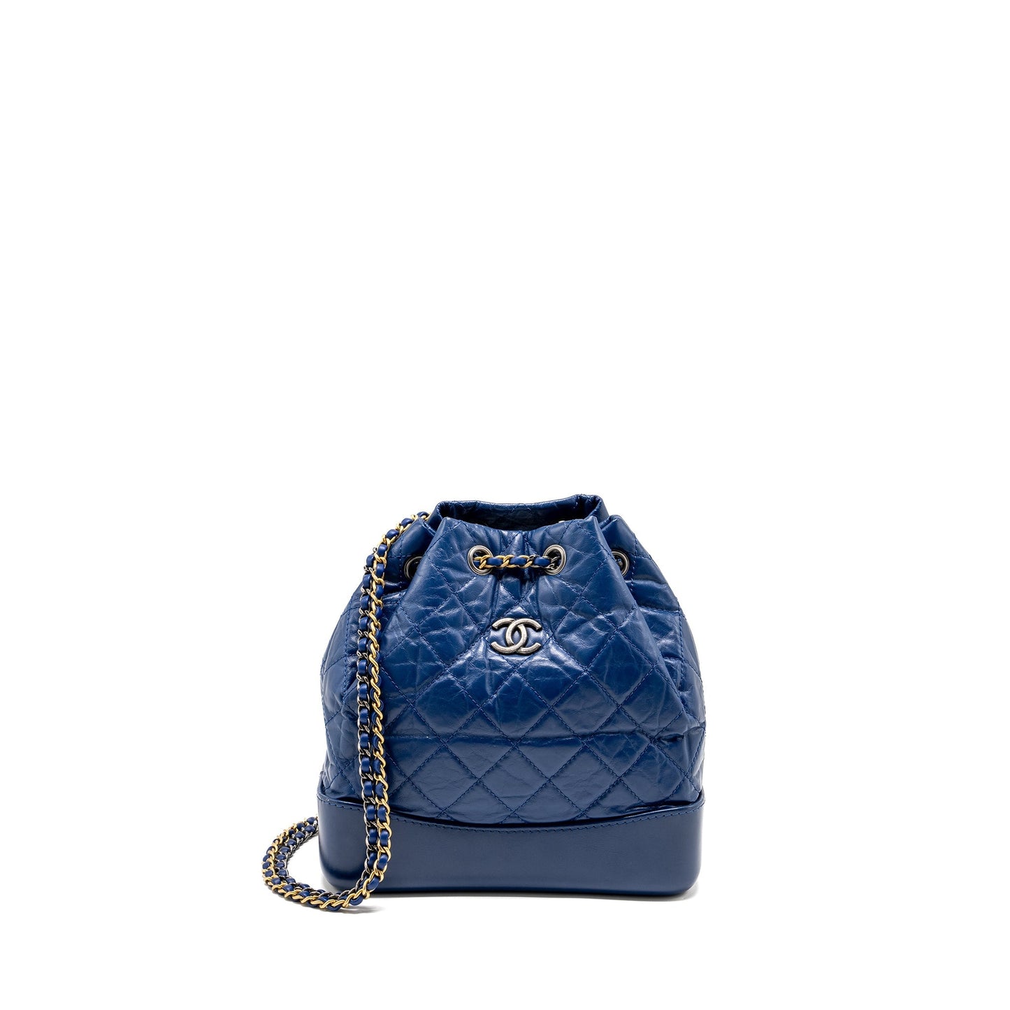 Chanel Gabrielle Backpack Aged Calfskin Hardware Multicolour Blue