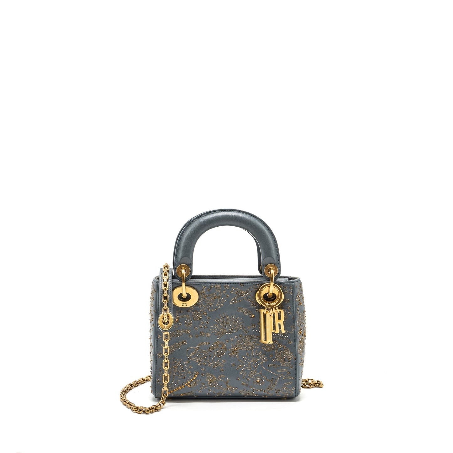 Dior Lady Limited Edition Lambskin Grey Handbag Mini Travel Bag