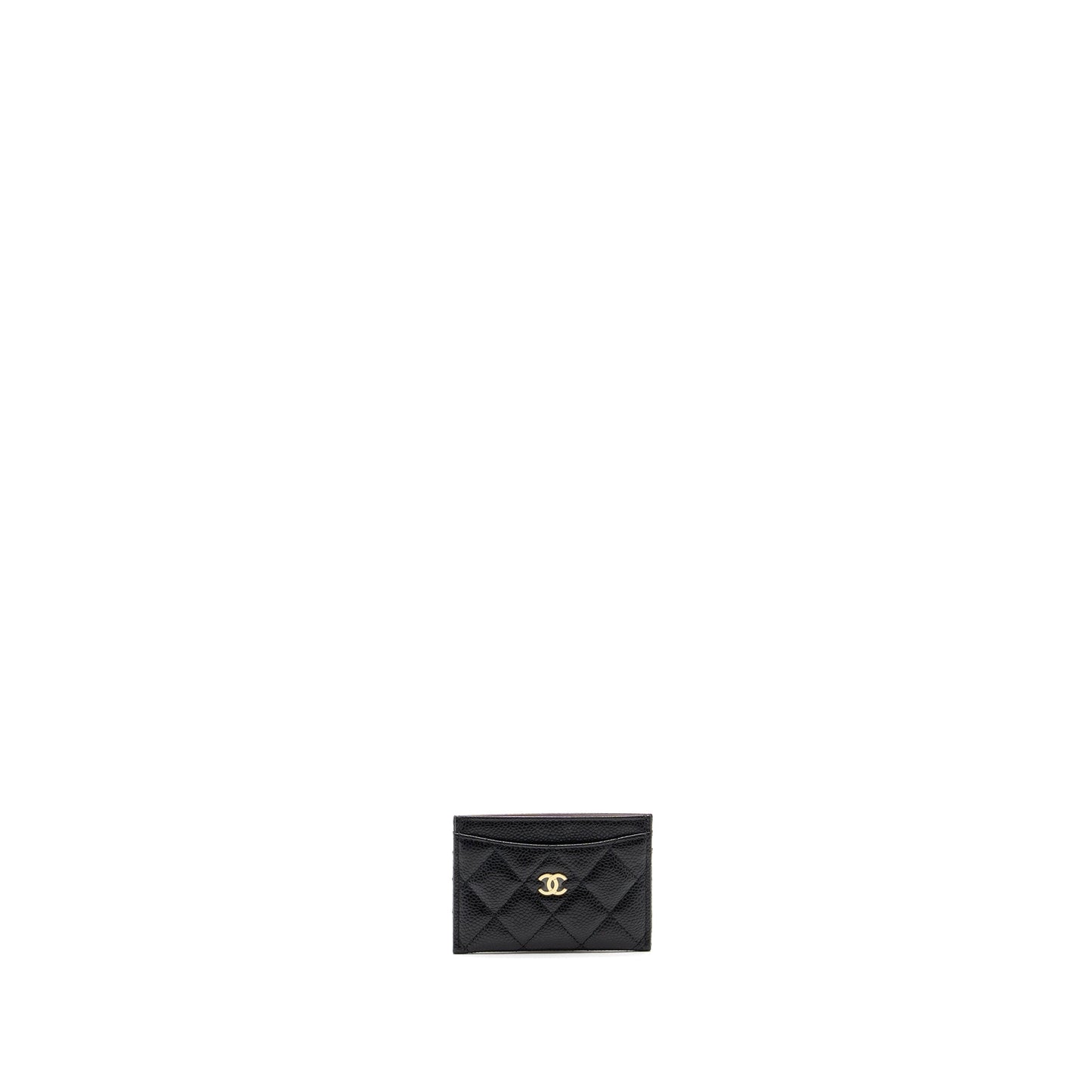 Chanel Classic card holder caviar GHW Microchip Black Wallet Case Microchip 1